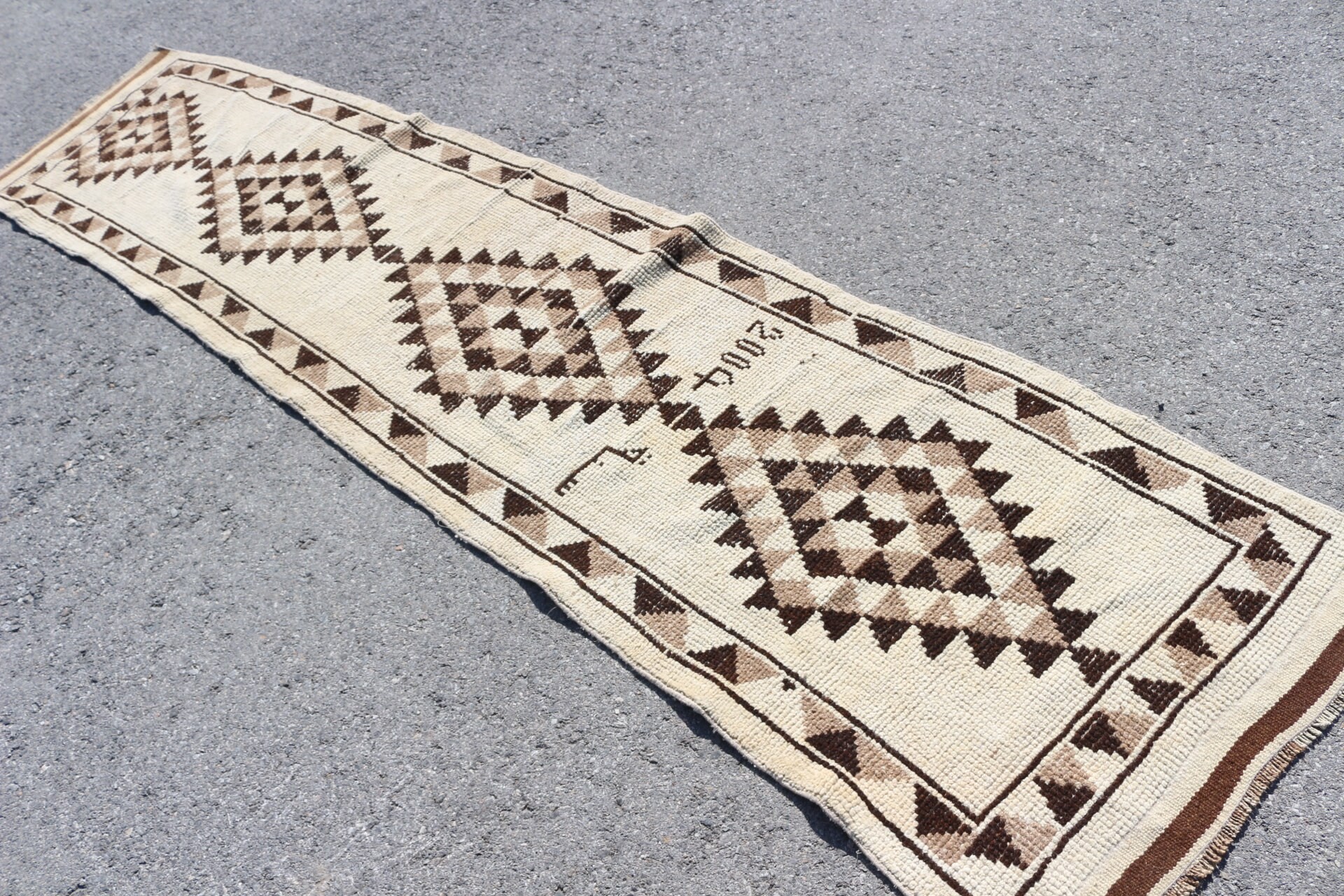 Bedroom Rugs, Stair Rugs, Floor Rugs, 2.6x11.6 ft Runner Rug, Vintage Rug, Beige Home Decor Rugs, Corridor Rug, Turkish Rug, Natural Rug