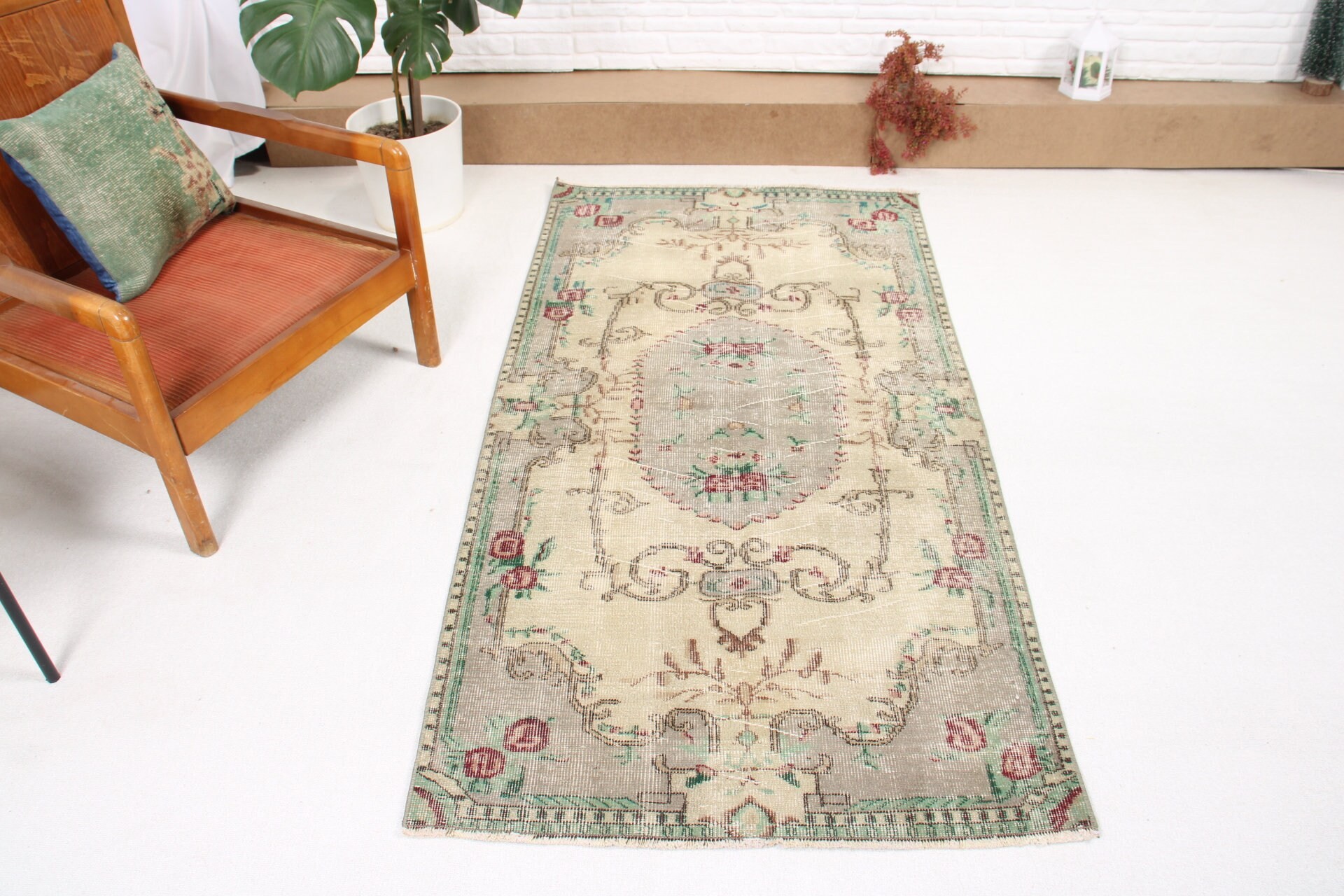 3.1x6.2 ft Accent Rug, Old Rug, Beige Bedroom Rugs, Turkish Rugs, Kitchen Rugs, Vintage Rug, Eclectic Rug, Anatolian Rugs, Rugs for Bedroom