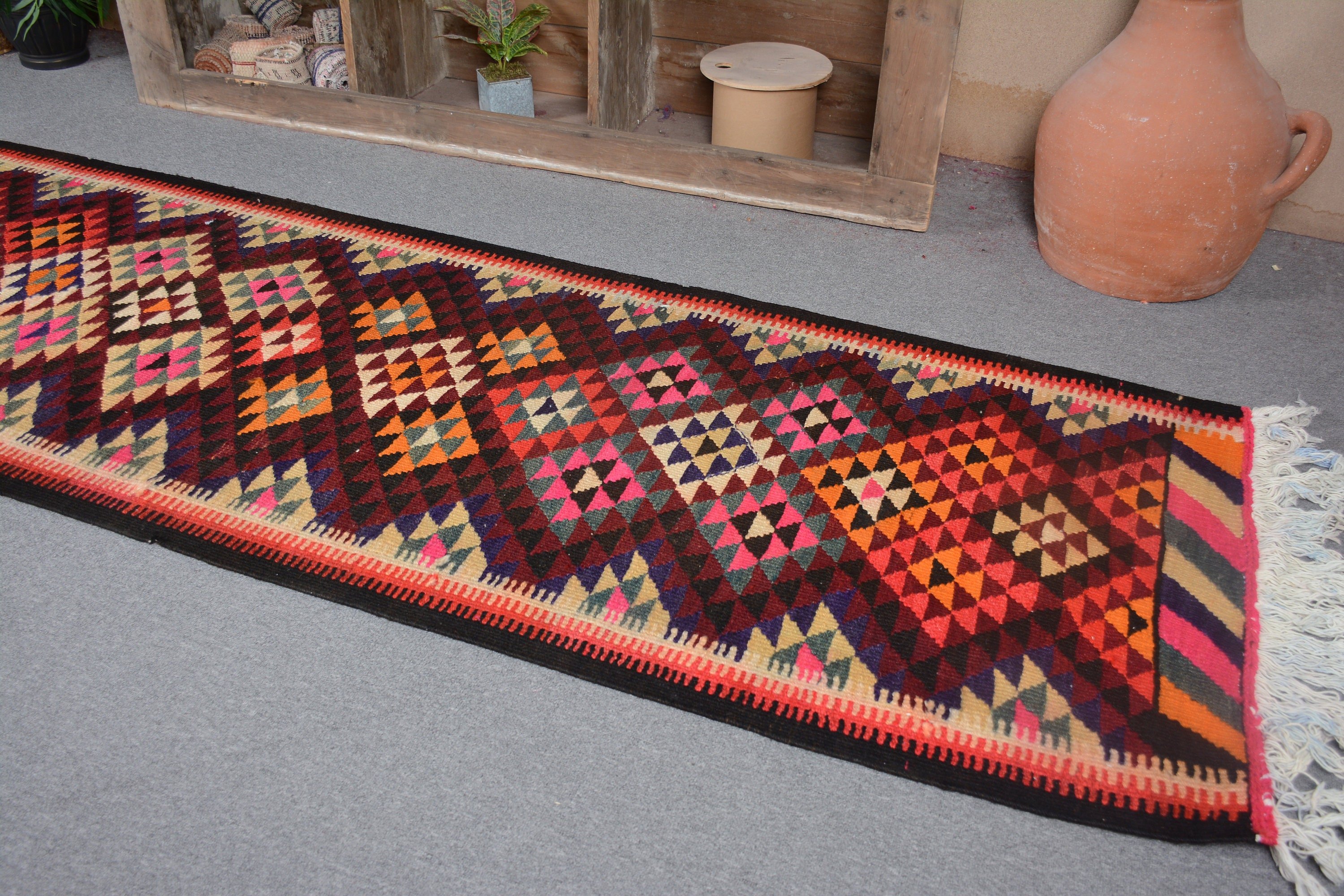 Nomadic Rug, Corridor Rug, Kitchen Rugs, 3x11.8 ft Runner Rug, Oriental Rug, Kilim, Turkish Rugs, Bedroom Rug, Rugs for Stair, Vintage Rug