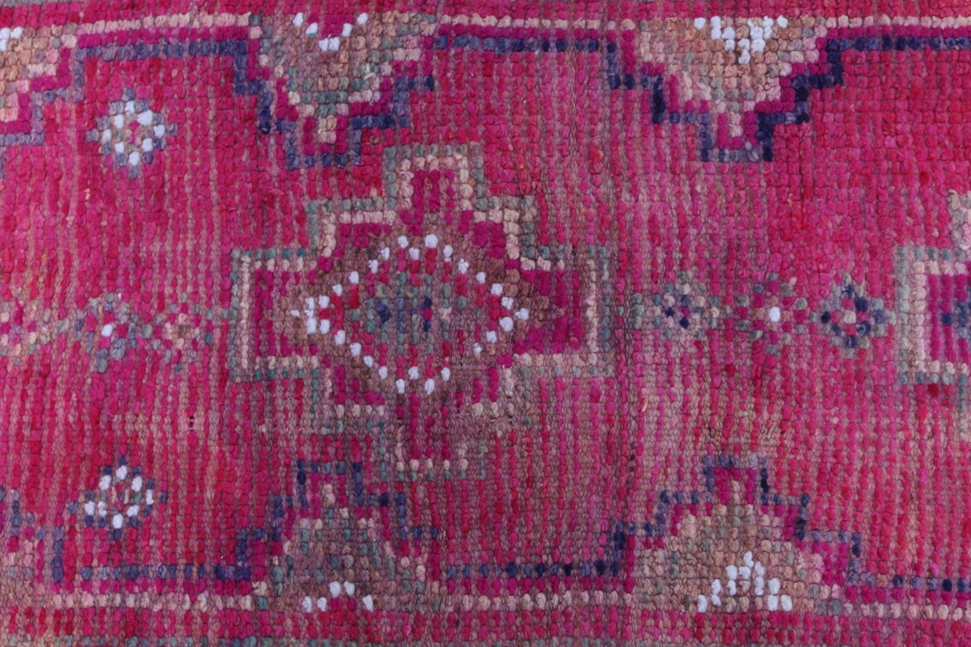 Oushak Halı, Oryantal Halı, Vintage Halı, Pembe Oushak Halı, Koridor Halısı, Mutfak Halısı, 2.3x8.5 ft Runner Halısı, Mutfak Halıları, Türk Halısı