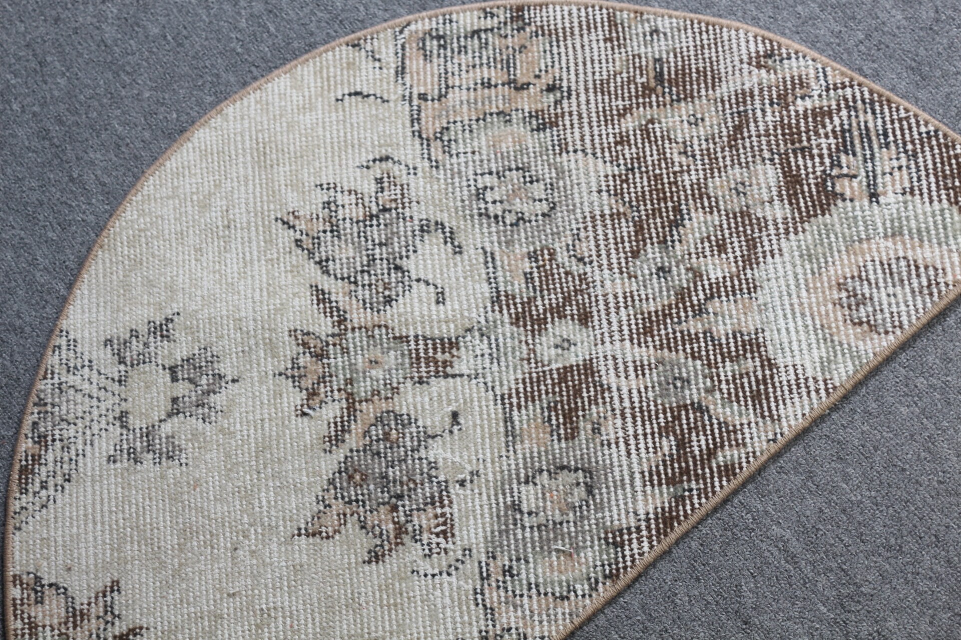 Ev Halı, Araba paspası Halı, Anadolu Halı, Ev Halı, 75x45 cm Küçük Halı, Paspas Halı, Nostaljik Halı, Yatak odası Halı, Bej Renkli Halı