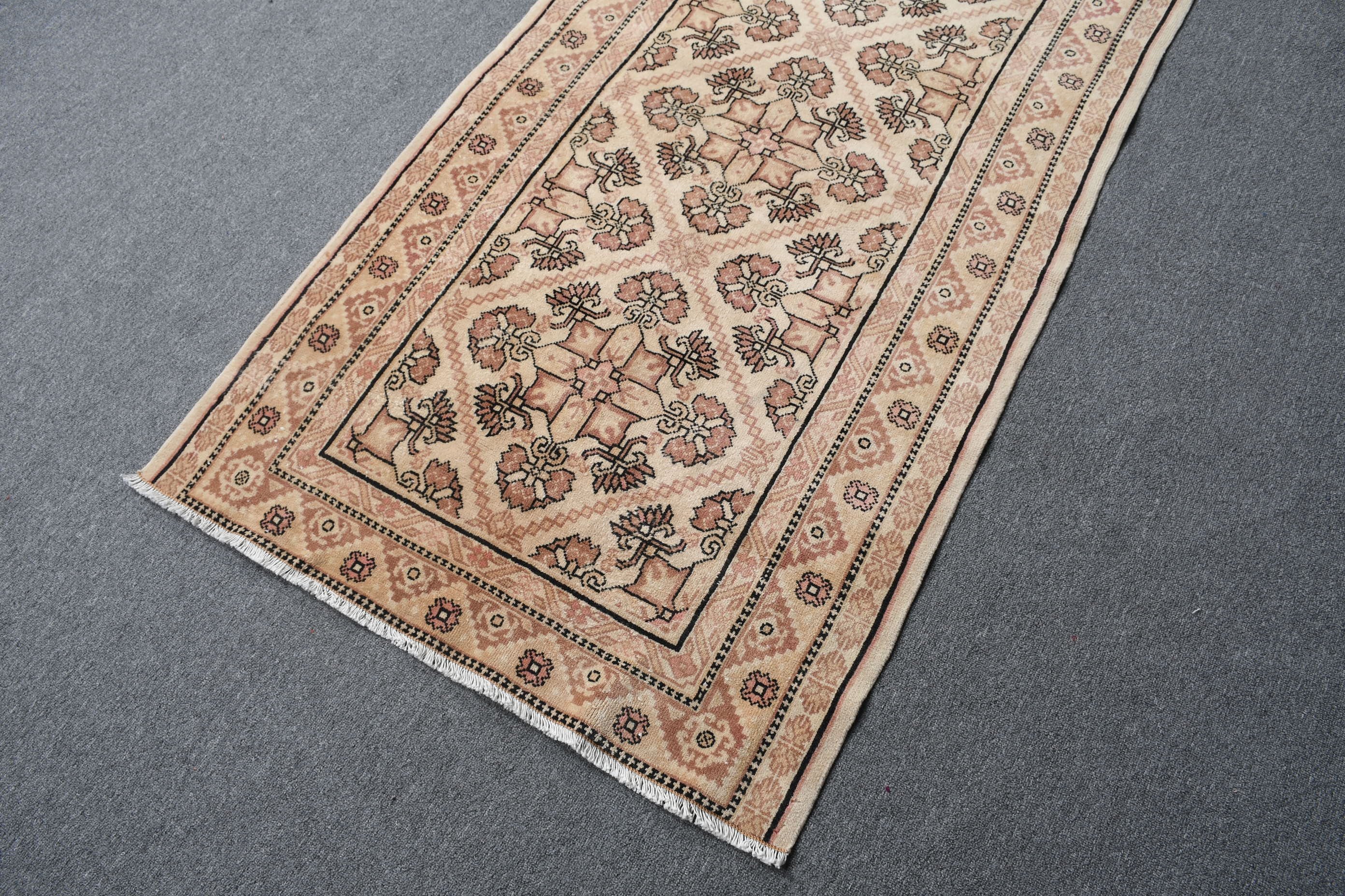 Kitchen Rugs, Rugs for Entry, Vintage Rug, Retro Rugs, Anatolian Rug, Brown  2.9x5.3 ft Accent Rug, Turkish Rugs, Bedroom Rug