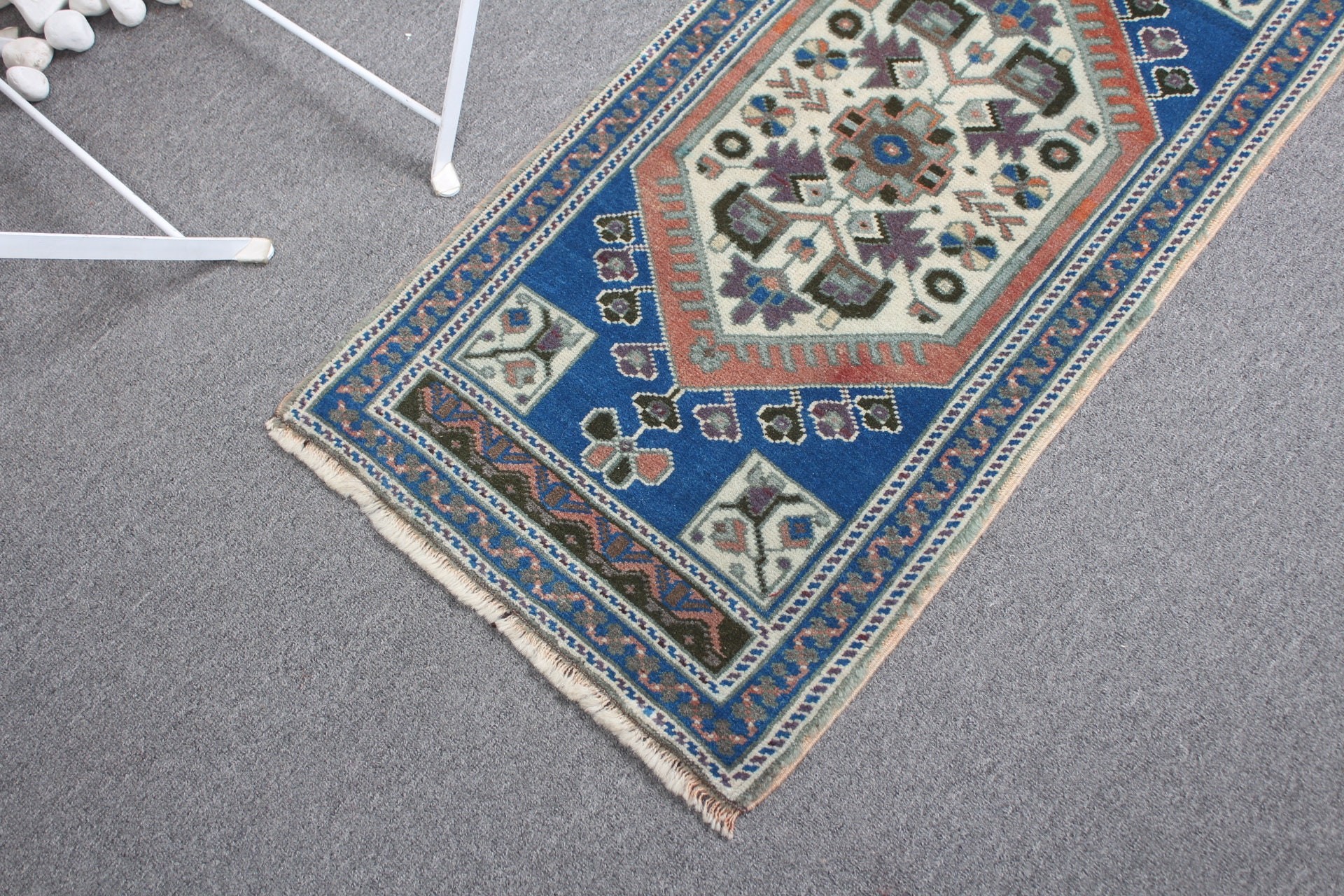 Rugs for Bathroom, Blue Floor Rug, Vintage Rug, Wall Hanging Rug, Kitchen Rug, Cool Rugs, Turkish Rugs, 1.6x3.3 ft Small Rugs, Wool Rugs