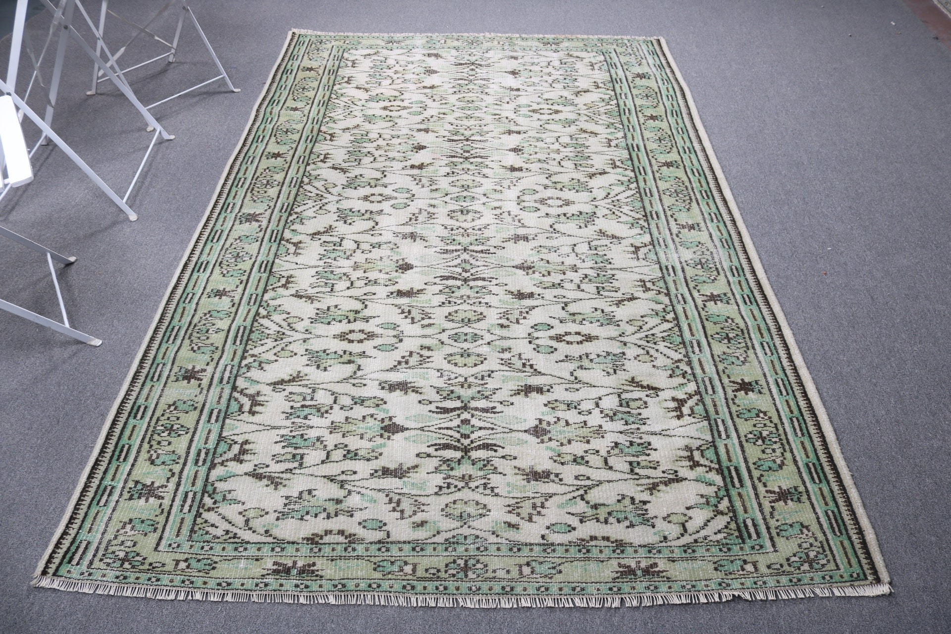 Düz Dokuma Halı, Büyük Boho Halıları, Türk Halıları, Yatak Odası Halıları, Bej Geometrik Halı, 5.2x8.1 ft Büyük Halılar, Anadolu Halısı, Vintage Halılar