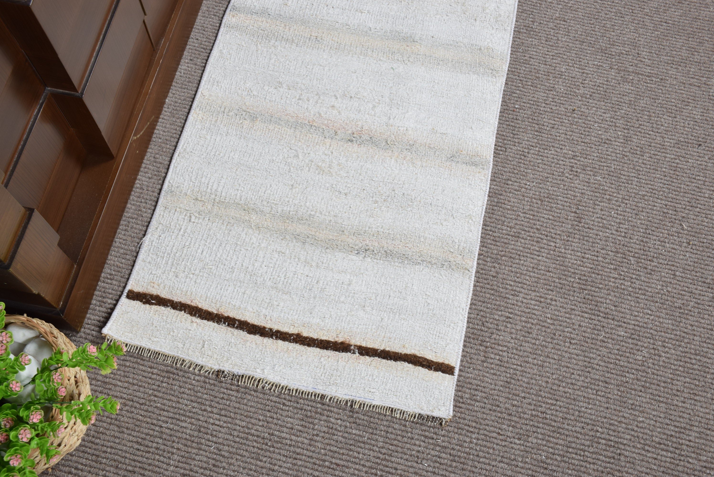 Bathroom Rug, Home Decor Rug, Vintage Rug, Natural Rugs, Door Mat Rugs, Turkish Rug, Floor Rug, 1.8x3.3 ft Small Rug, Beige Bedroom Rug