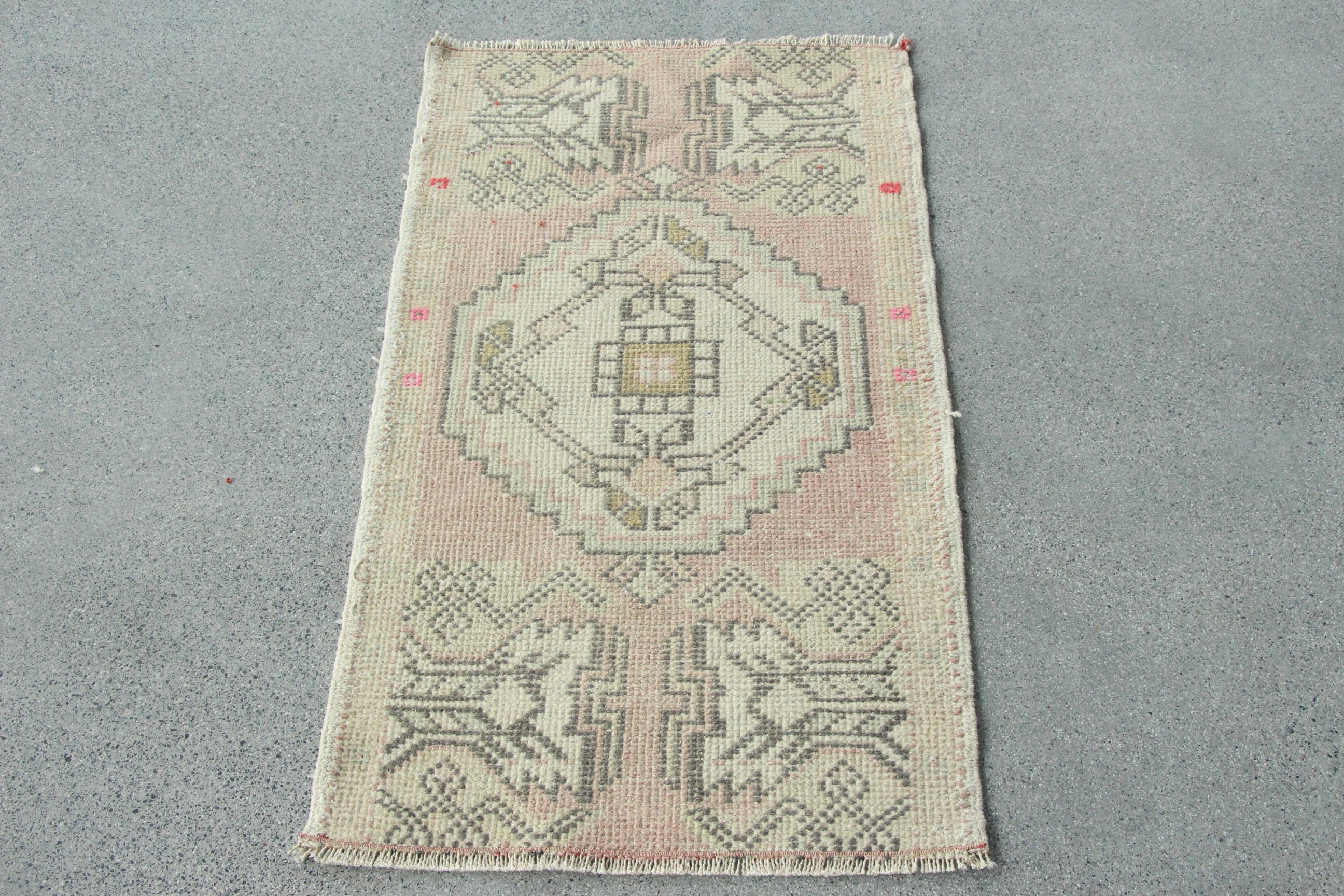 Turkish Rugs, Bedroom Rug, Vintage Rugs, Gray Moroccan Rugs, Rugs for Bedroom, Entry Rug, 1.7x2.9 ft Small Rug, Kitchen Rug
