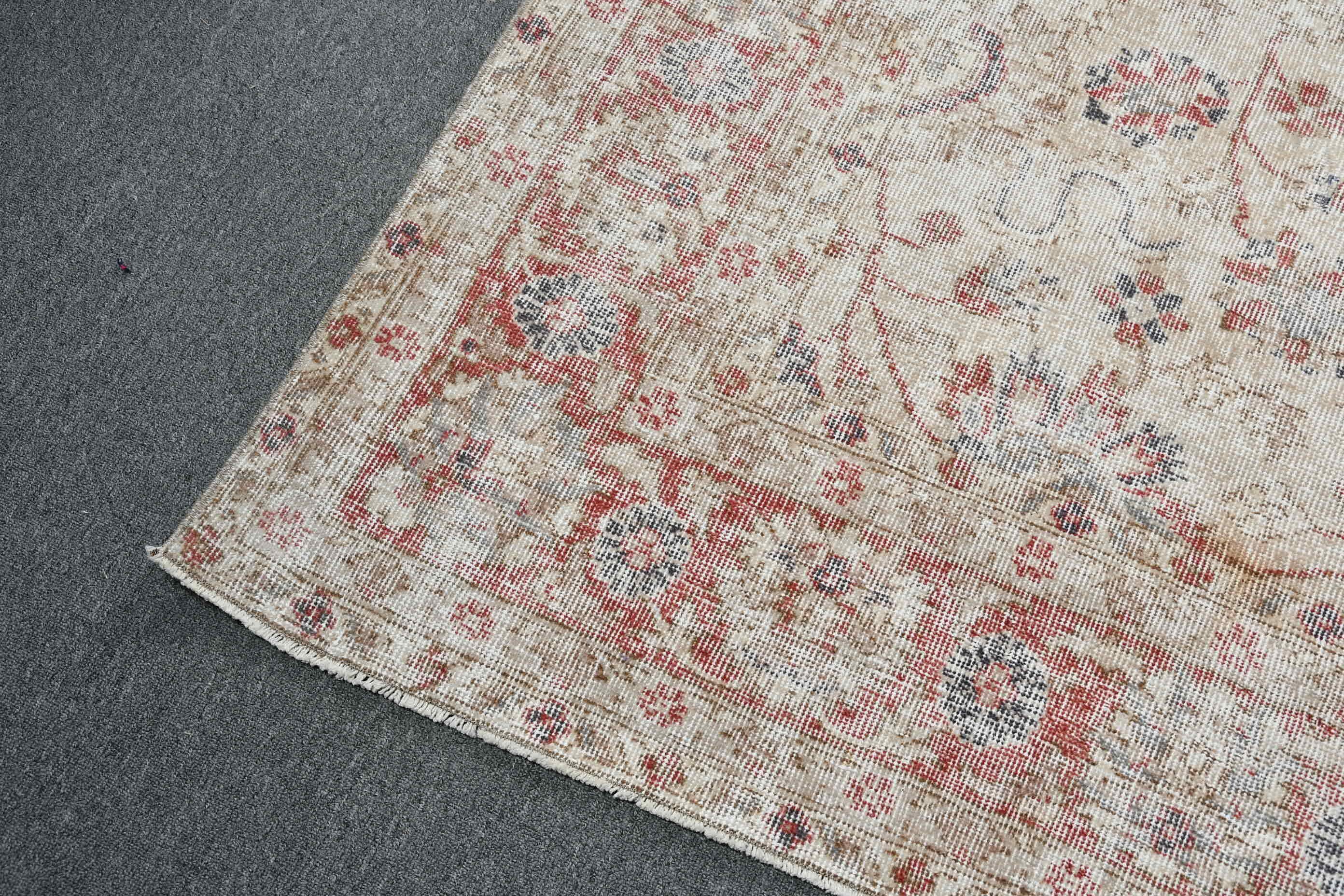 Oturma Odası Halıları, Bej Yer Halıları, Yemek Odası Halısı, 5,9x9,4 ft Büyük Halı, Yer Halısı, Salon Halıları, Vintage Halı, Türk Halısı, Havalı Halılar