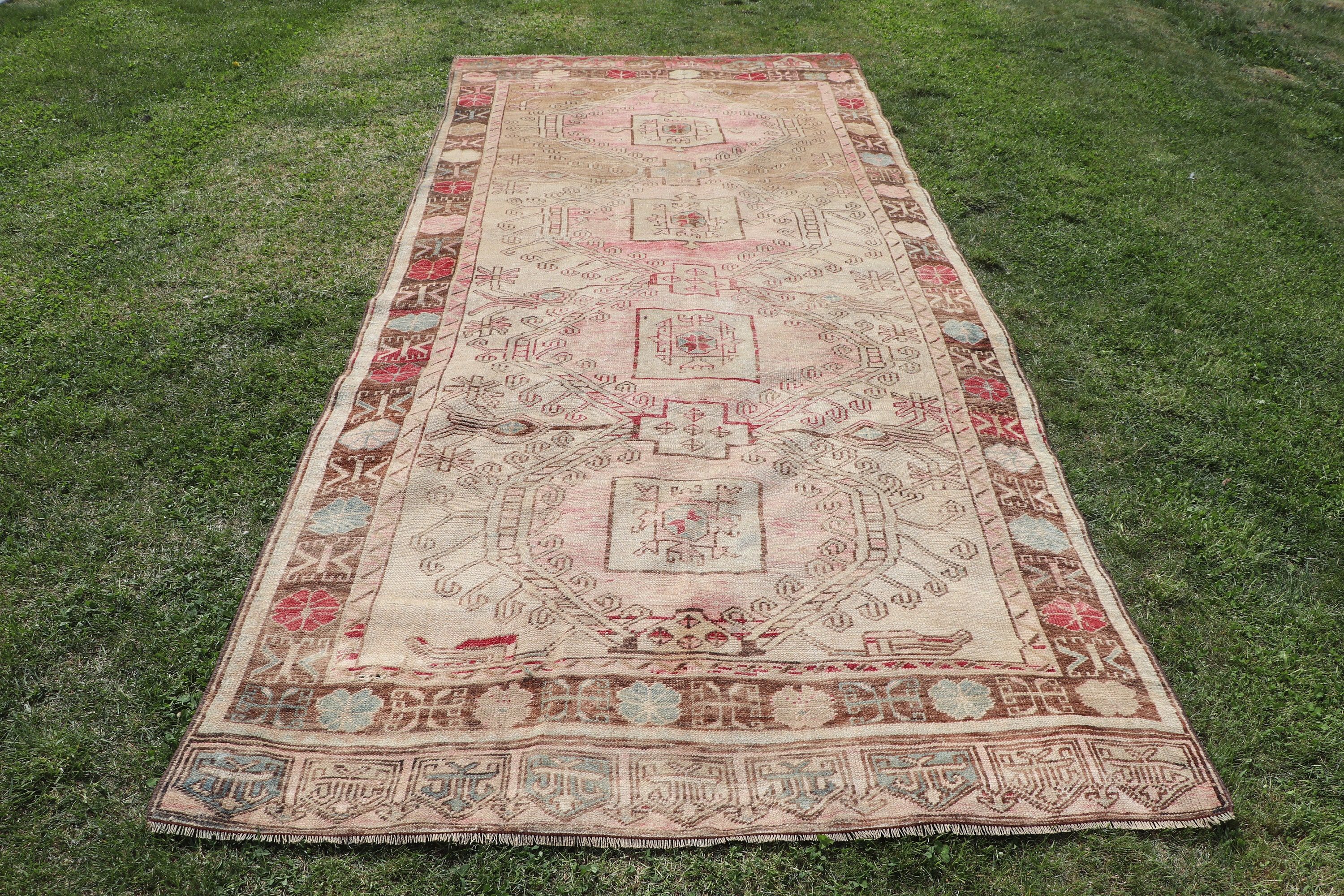 Düz Dokuma Halılar, Türk Halıları, Oturma Odası Halısı, 4.9x10.9 ft Büyük Halı, Büyük Boho Halıları, Vintage Halı, Fas Halısı, Bej Ev Dekor Halısı