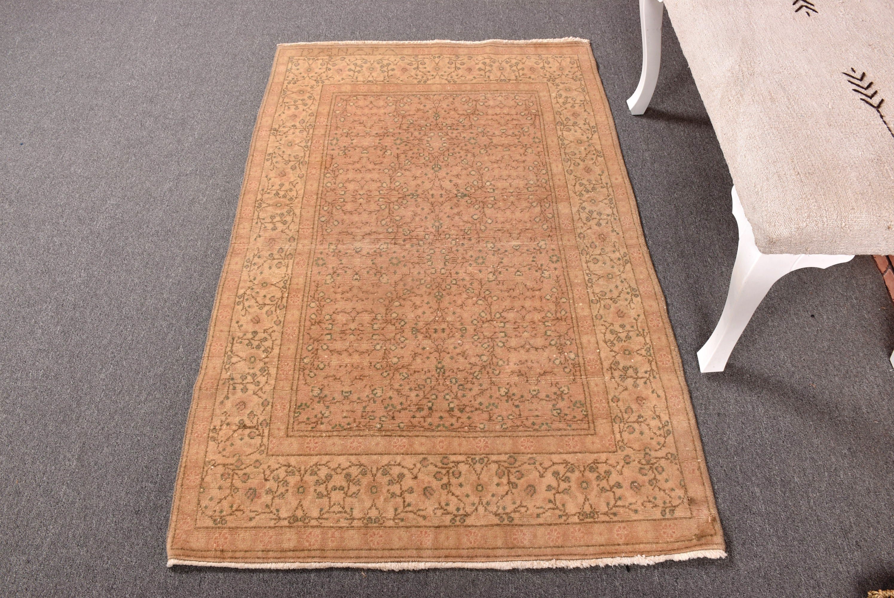 Boho Halıları, Aztek Halısı, Yatak Odası Halıları, Vintage Halı, Ev Dekorasyonu Halıları, 3,1x5 ft Vurgulu Halılar, Yatak Odası Halıları, Turuncu Oryantal Halılar, Türk Halısı