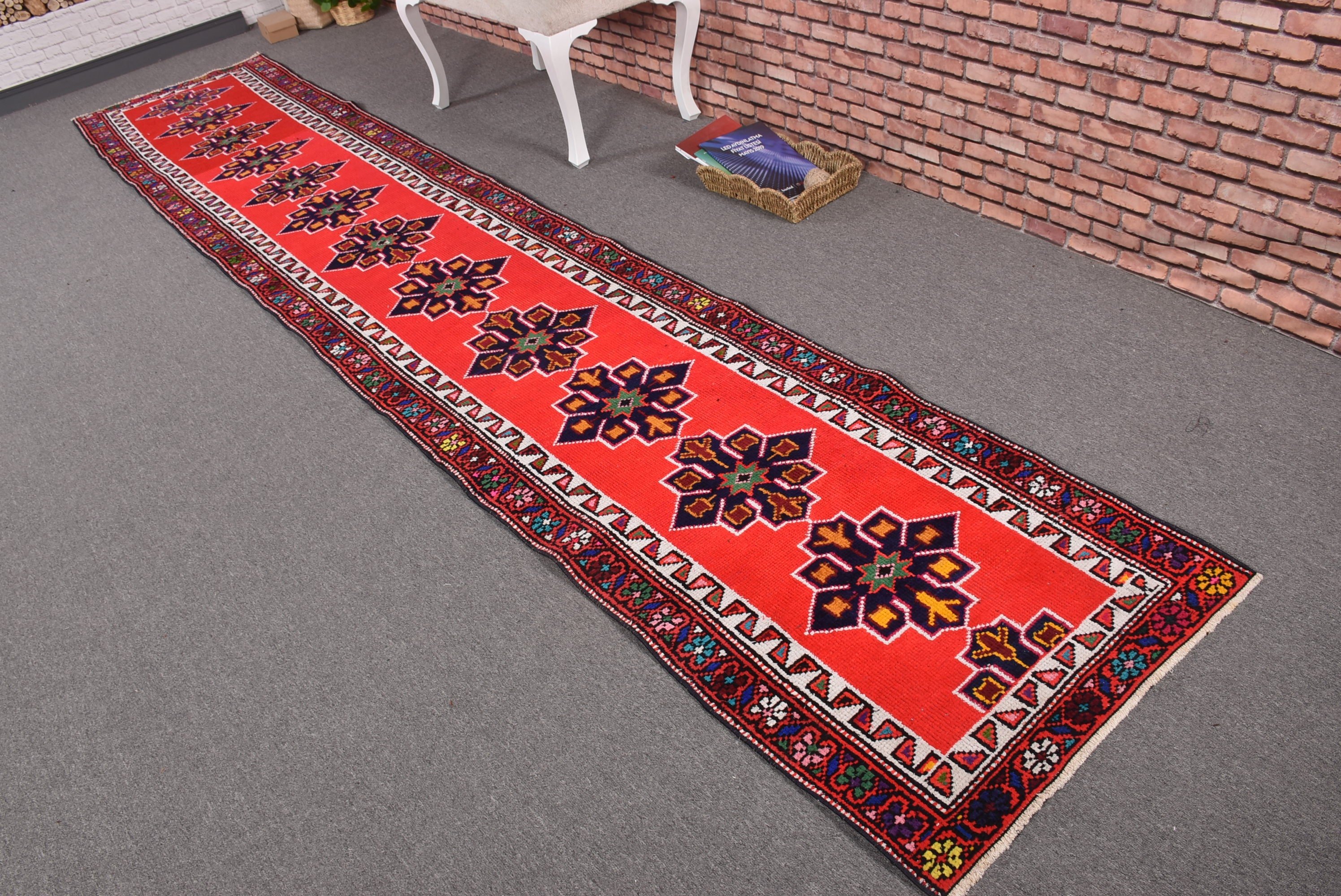 Vintage Halı, Runner Halıları, Kırmızı Yer Halısı, Koridor Halısı, 2,5x13,8 ft Runner Halıları, Mutfak Halısı, Koridor Halıları, Antika Halı, Türk Halıları