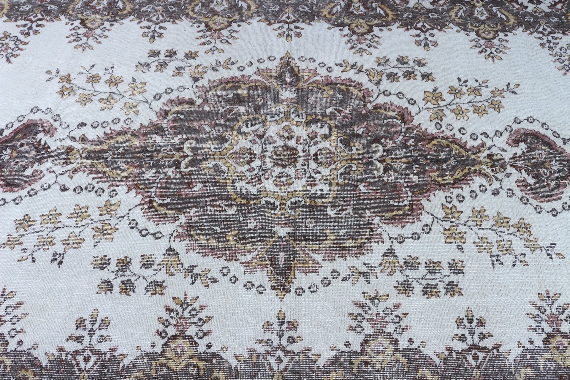 Vintage Halı, Göçebe Halılar, Yemek Odası Halısı, Yatak Odası Halıları, Türk Halısı, 5.1x9.1 ft Büyük Halılar, Anadolu Halısı, Bej Soğuk Halı, Ev Dekorasyonu Halısı