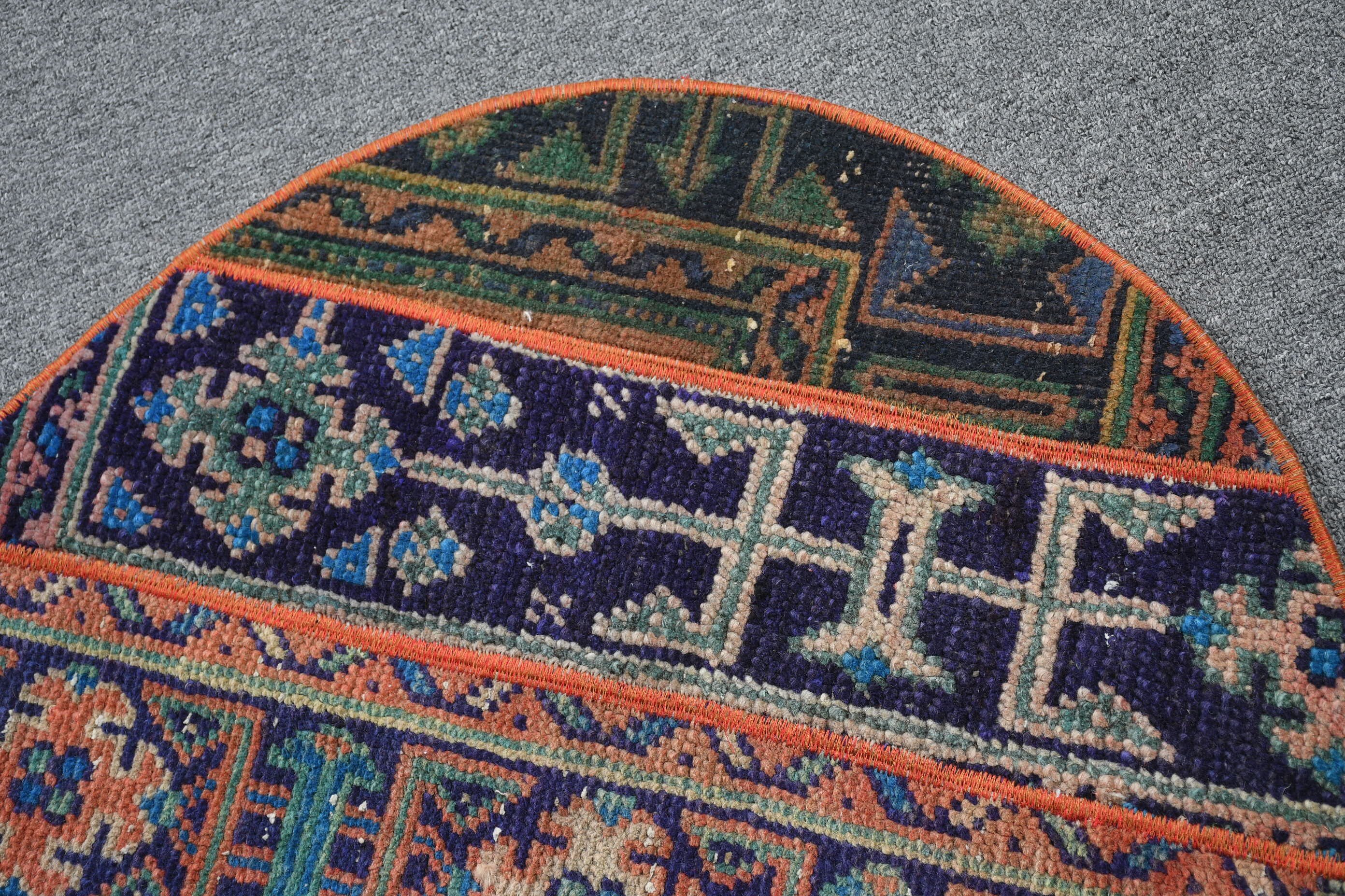 Yün Halı, Giriş Halıları, Türk Halıları, 2,5x1,5 ft Küçük Halı, Mavi Antika Halılar, Araba Paspas Halıları, Yer Halısı, Araba Paspas Halıları, Vintage Halı