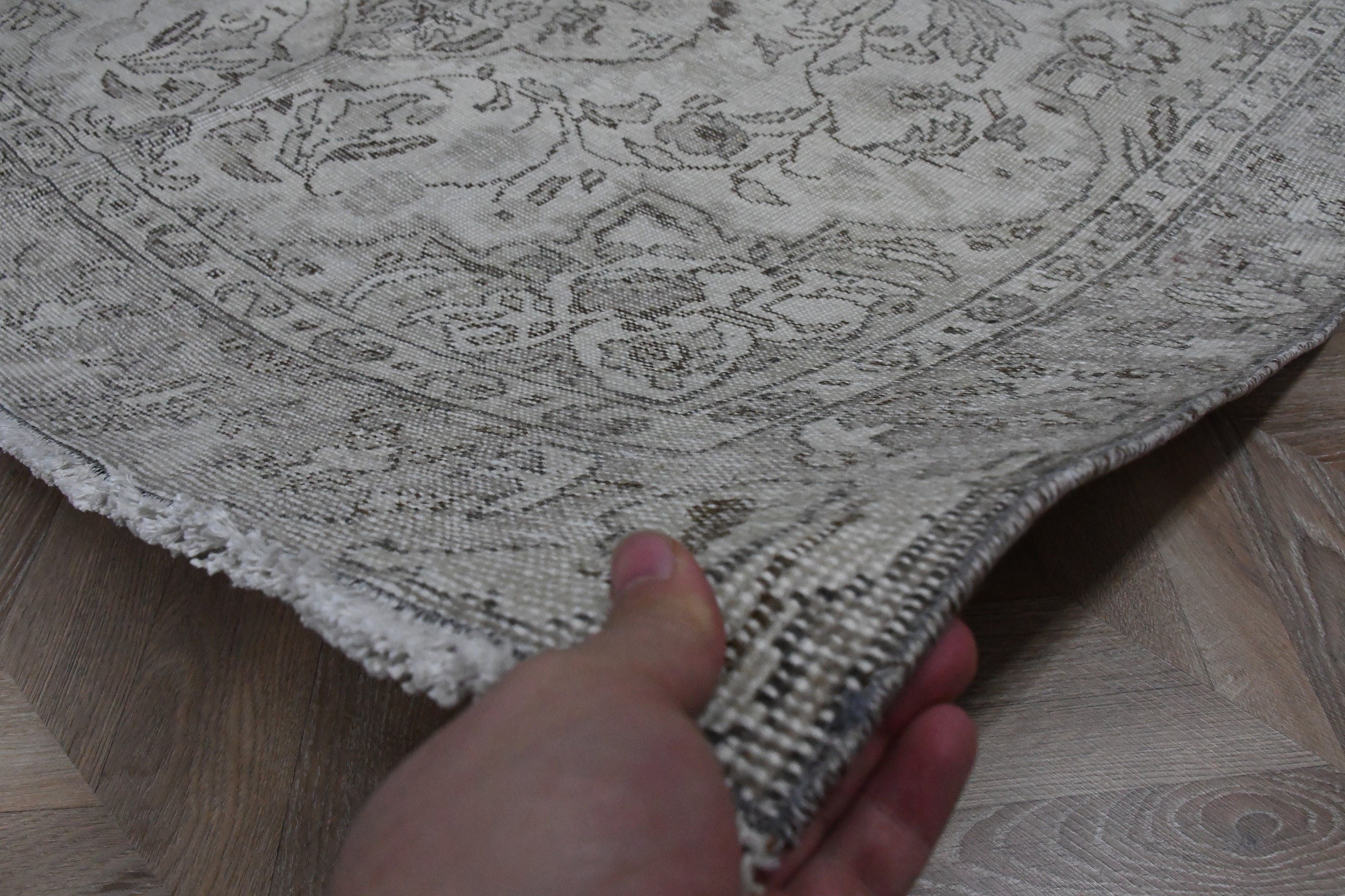 White Wool Rugs, Anatolian Rugs, Bedroom Rug, 5.2x9.9 ft Large Rug, Living Room Rugs, Turkish Rug, Oushak Rug, Vintage Rug, Pale Rug
