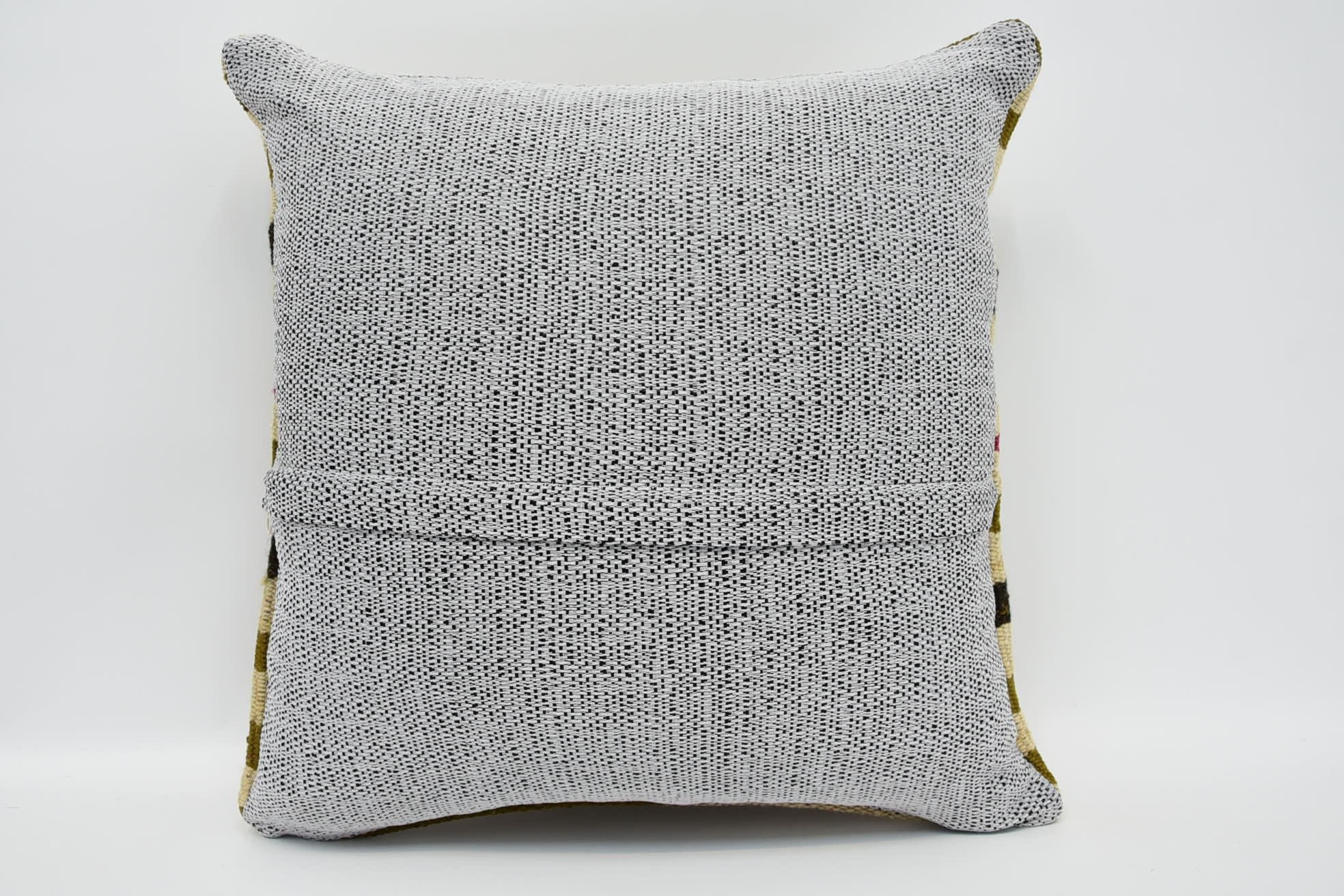 Authentic Pillow Cover, 18"x18" Beige Cushion, Turkish Kilim Pillow, Interior Designer Pillow, Turkish Pillow