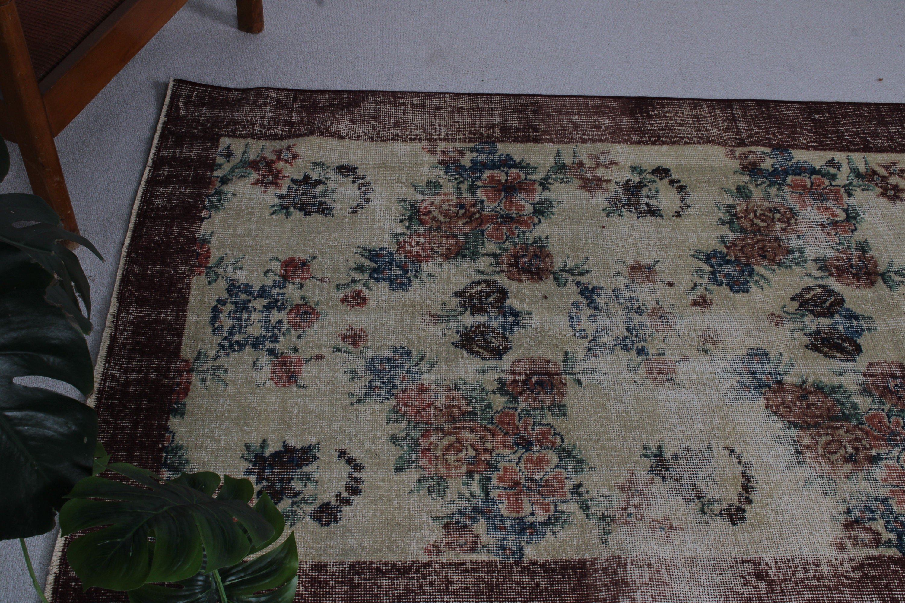 3,5x6,7 ft Aksan Halısı, Türk Halıları, Nötr Halılar, Bej Ev Dekorasyonu Halısı, Yer Halıları, Boho Vurgulu Halı, Modern Halı, Çocuk Halıları, Vintage Halı