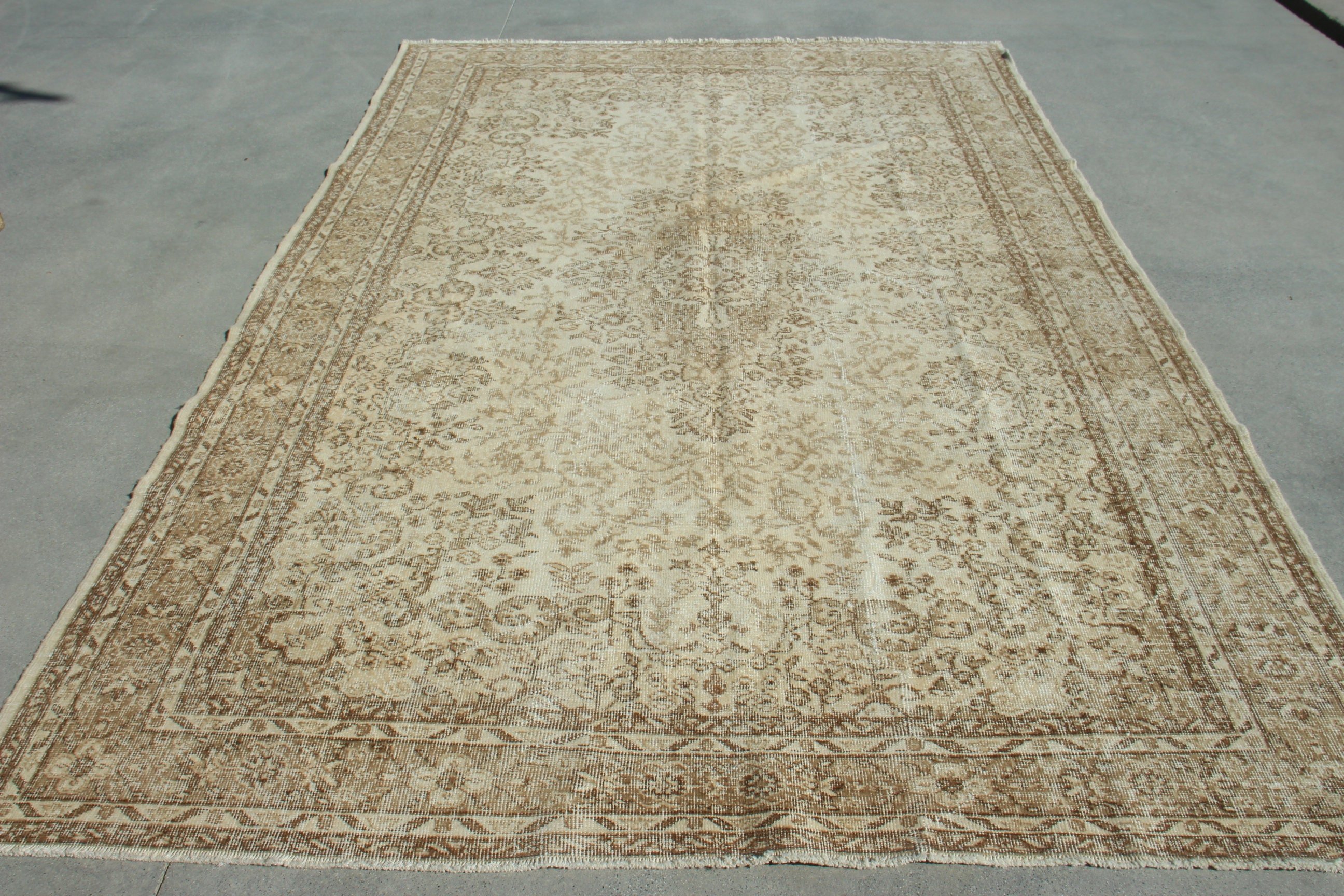 Dining Room Rug, Brown Bedroom Rugs, Antique Rug, Turkish Rugs, 6.8x10.6 ft Oversize Rugs, Boho Rugs, Salon Rug, Vintage Rugs