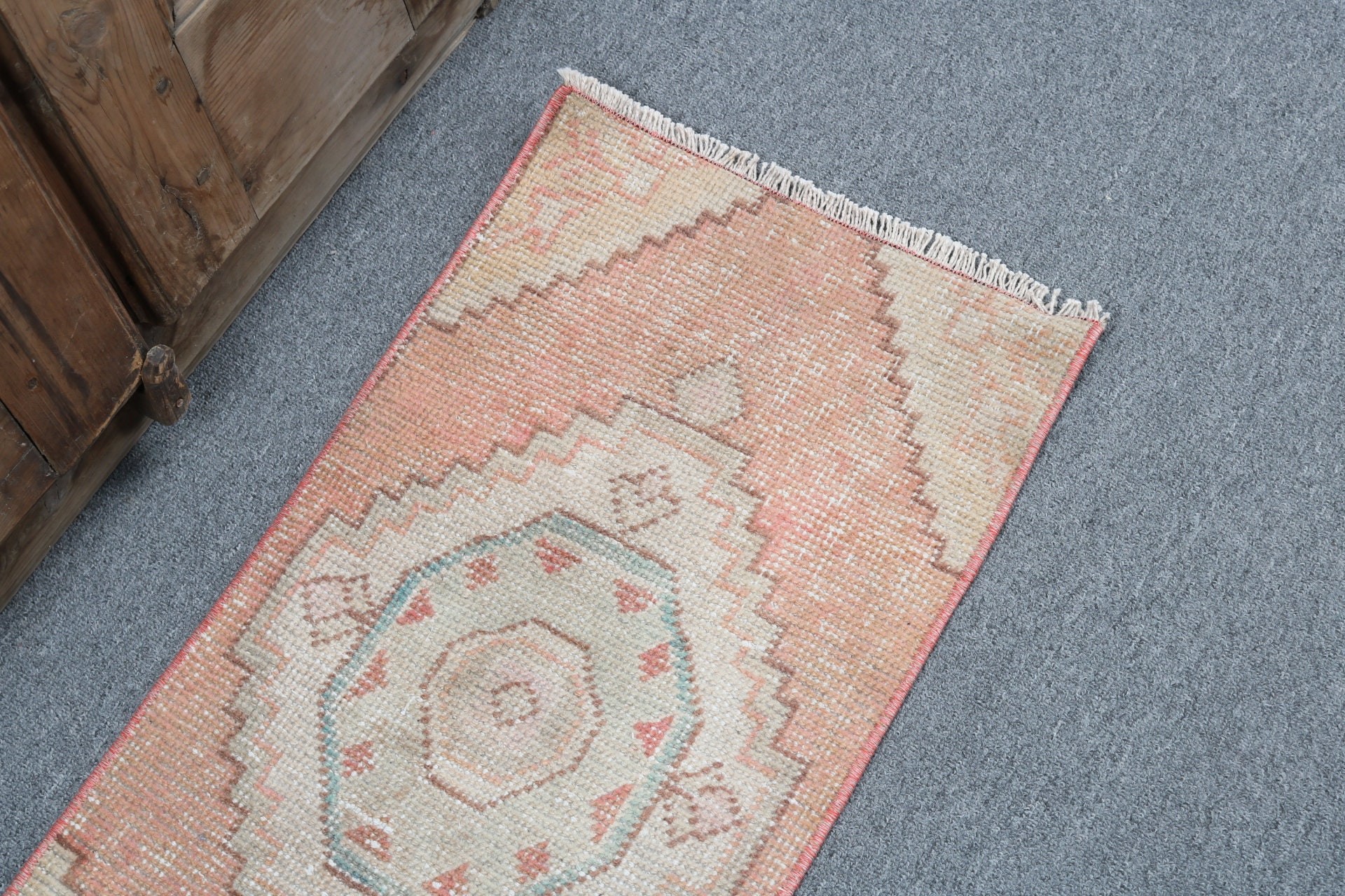 1.2x2.4 ft Small Rugs, Rugs for Small Boho, Floor Rugs, Turkish Rug, Bathroom Rug, Orange Moroccan Rug, Vintage Rug