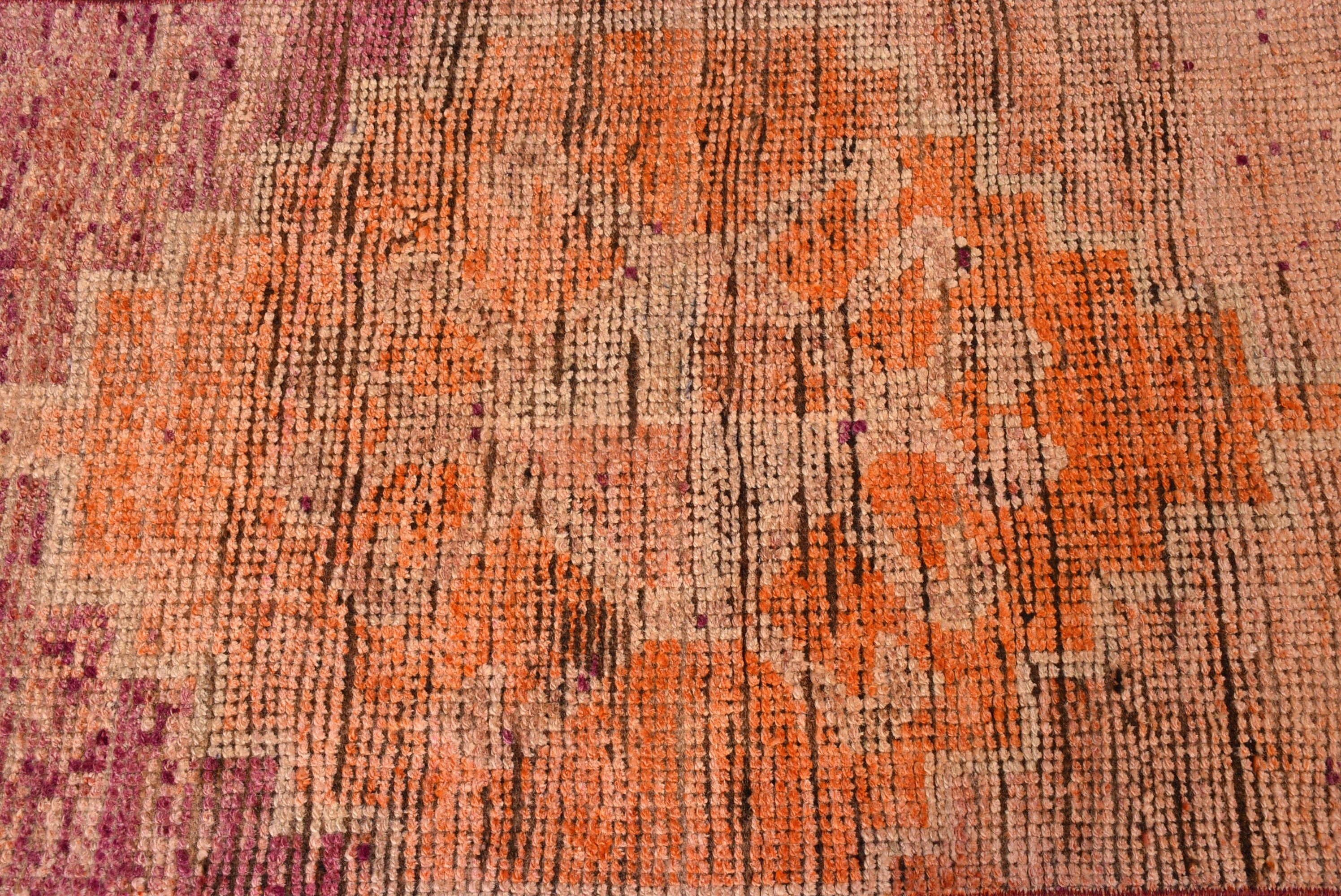 Kitchen Rug, Floor Rug, Turkish Rug, Boho Rugs, Vintage Runner Rug, Orange Luxury Rugs, Statement Rugs, 2.4x9.2 ft Runner Rugs, Vintage Rug