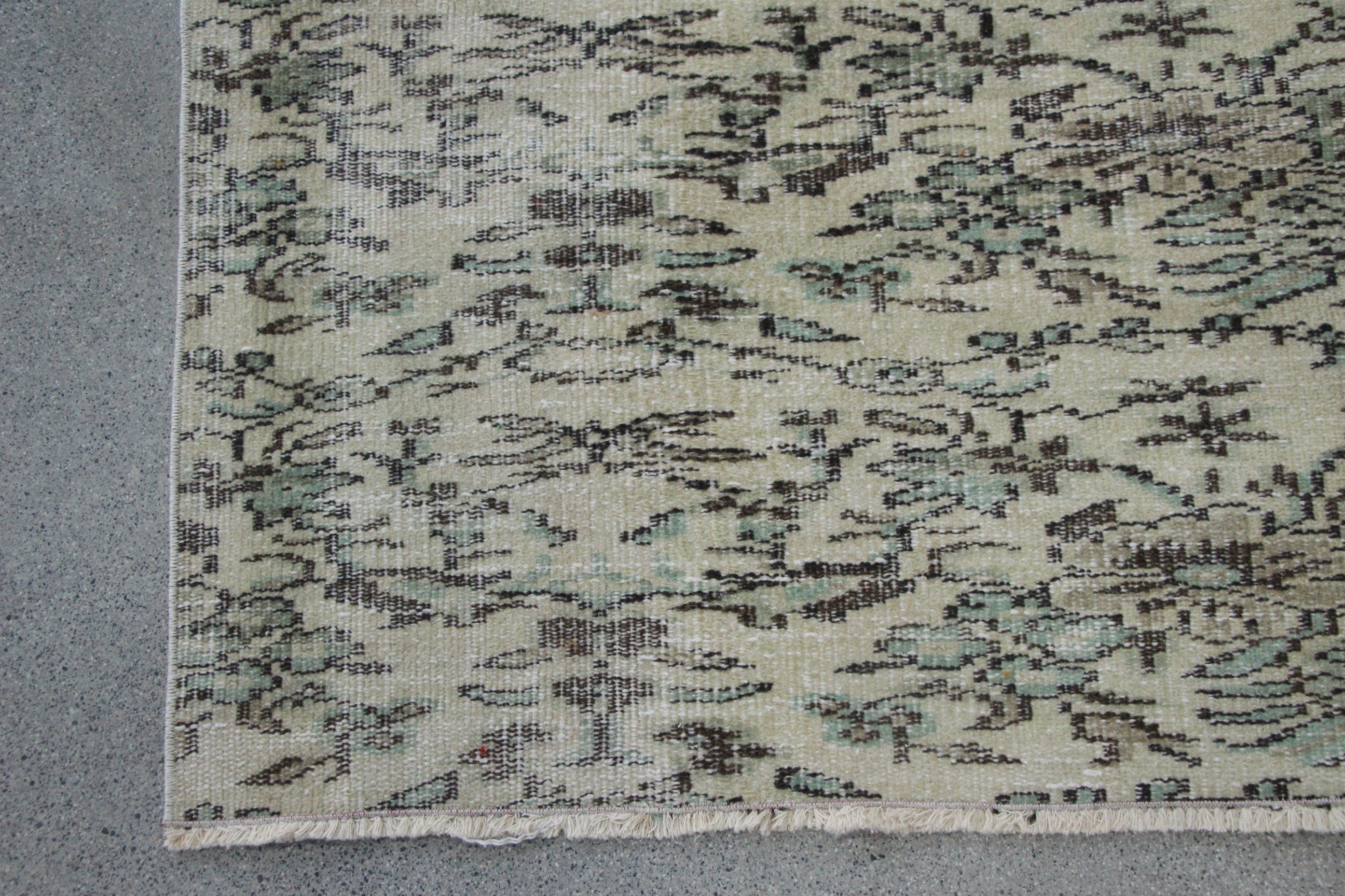 Vintage Halı, Yeşil Soğuk Halı, Mutfak Halıları, Koridor Halısı, 3,3x8,5 ft Runner Halısı, Mutfak Halıları, Dekoratif Halılar, Oushak Halısı, Türk Halısı