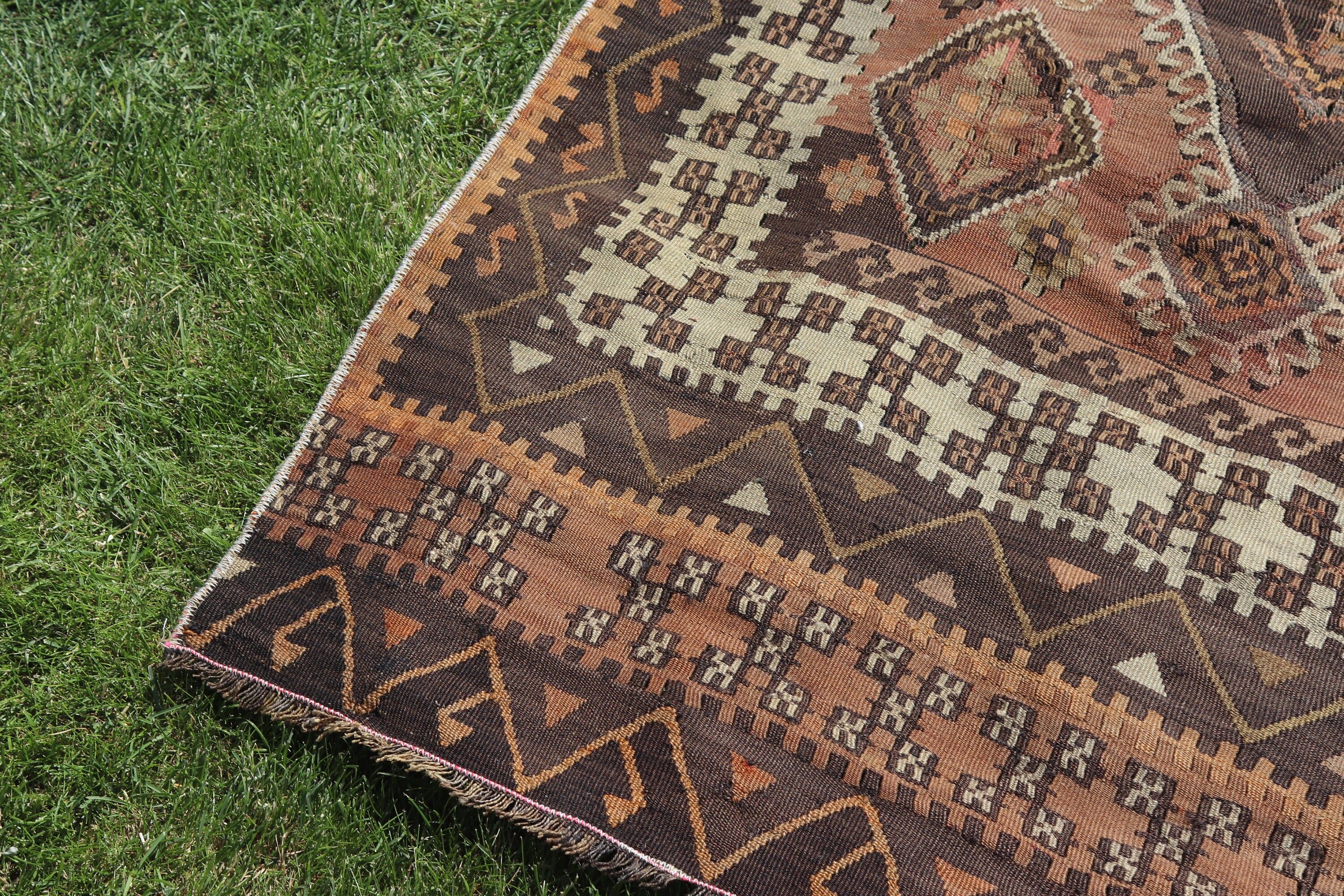 Koridor Halıları, Antika Halı, Vintage Halılar, Boho Halı, Yün Yolluk Halıları, Bej Açıklama Halısı, 3.4x14.2 ft Yolluk Halıları, Türk Halıları, Kilim