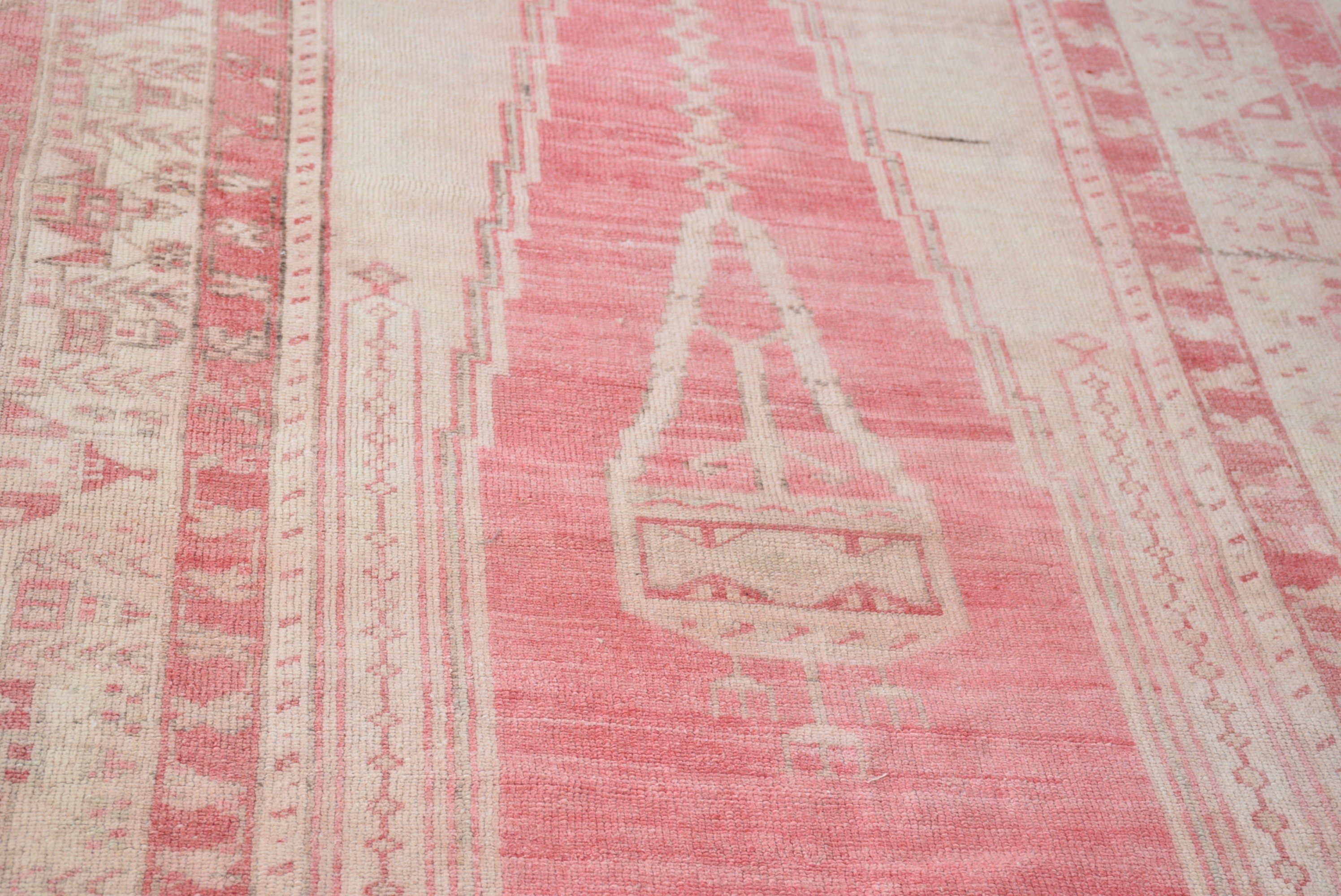 Rugs for Bedroom, 4.2x7.8 ft Area Rug, Turkish Rug, Bedroom Rugs, Floor Rug, Antique Rug, Vintage Rugs, Boho Rug, Pink Kitchen Rugs