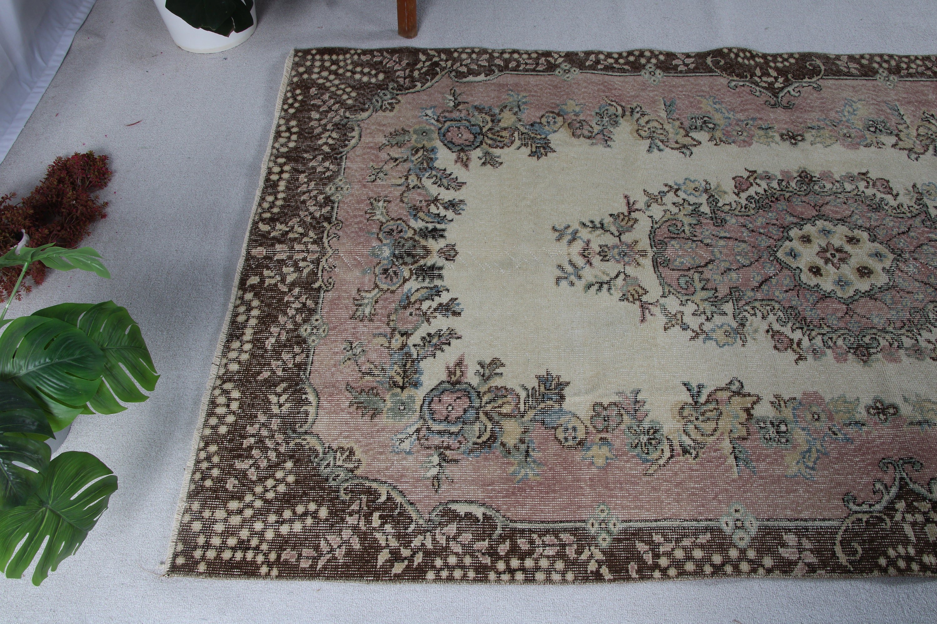 Lüks Halı, Oturma Odası Halıları, Dış Mekan Halıları, Fas Halısı, İç Mekan Halısı, Türk Halısı, Beyaz Oryantal Halı, 4,7x7,8 ft Alan Halısı, Vintage Halı