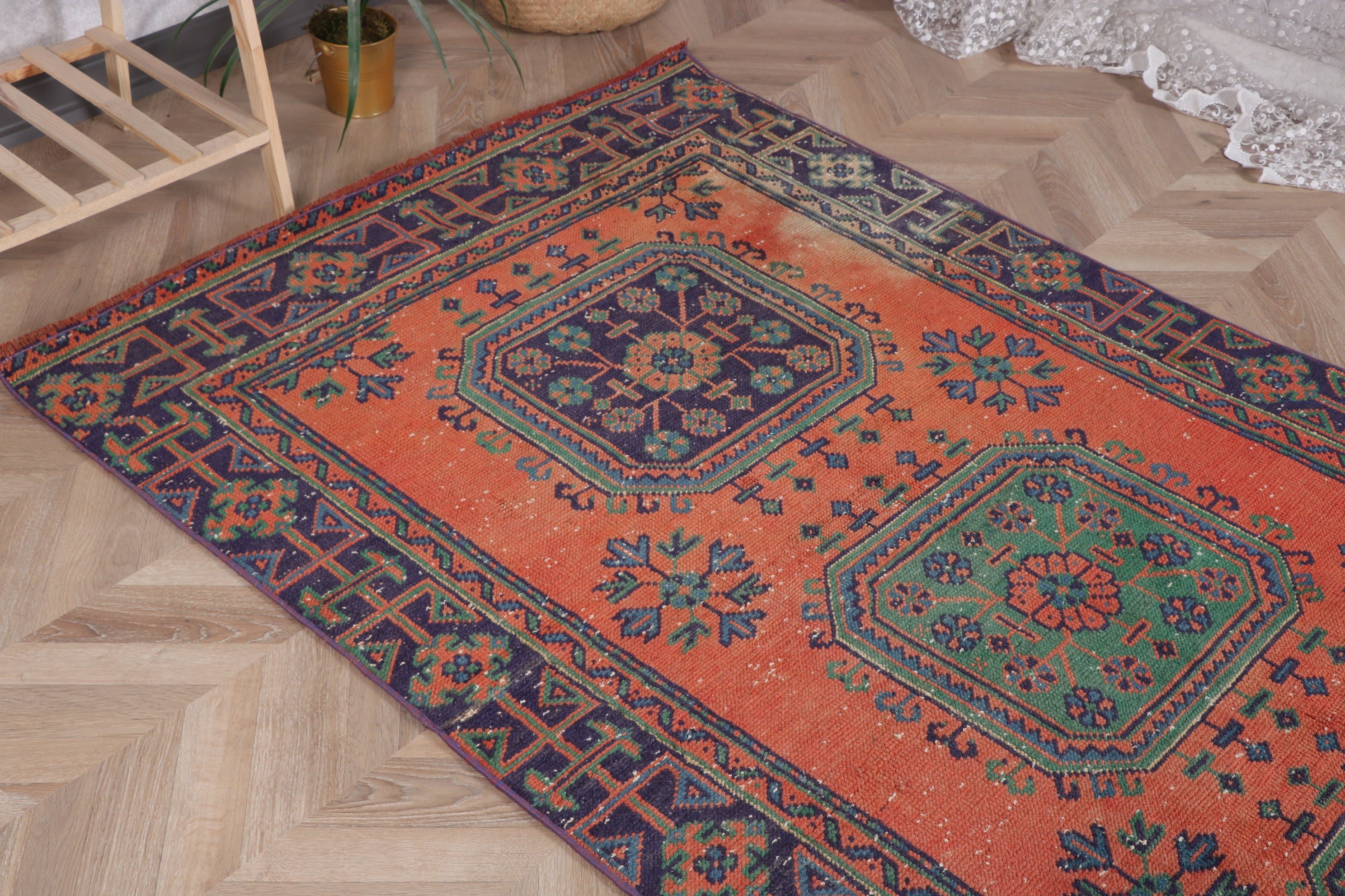 Vintage Runner Halı, Kırmızı Soğuk Halılar, Tribal Halılar, Merdiven Halıları, Vintage Halı, Türk Halısı, 3,9x11 ft Runner Halı, Nötr Halılar, Oryantal Halı