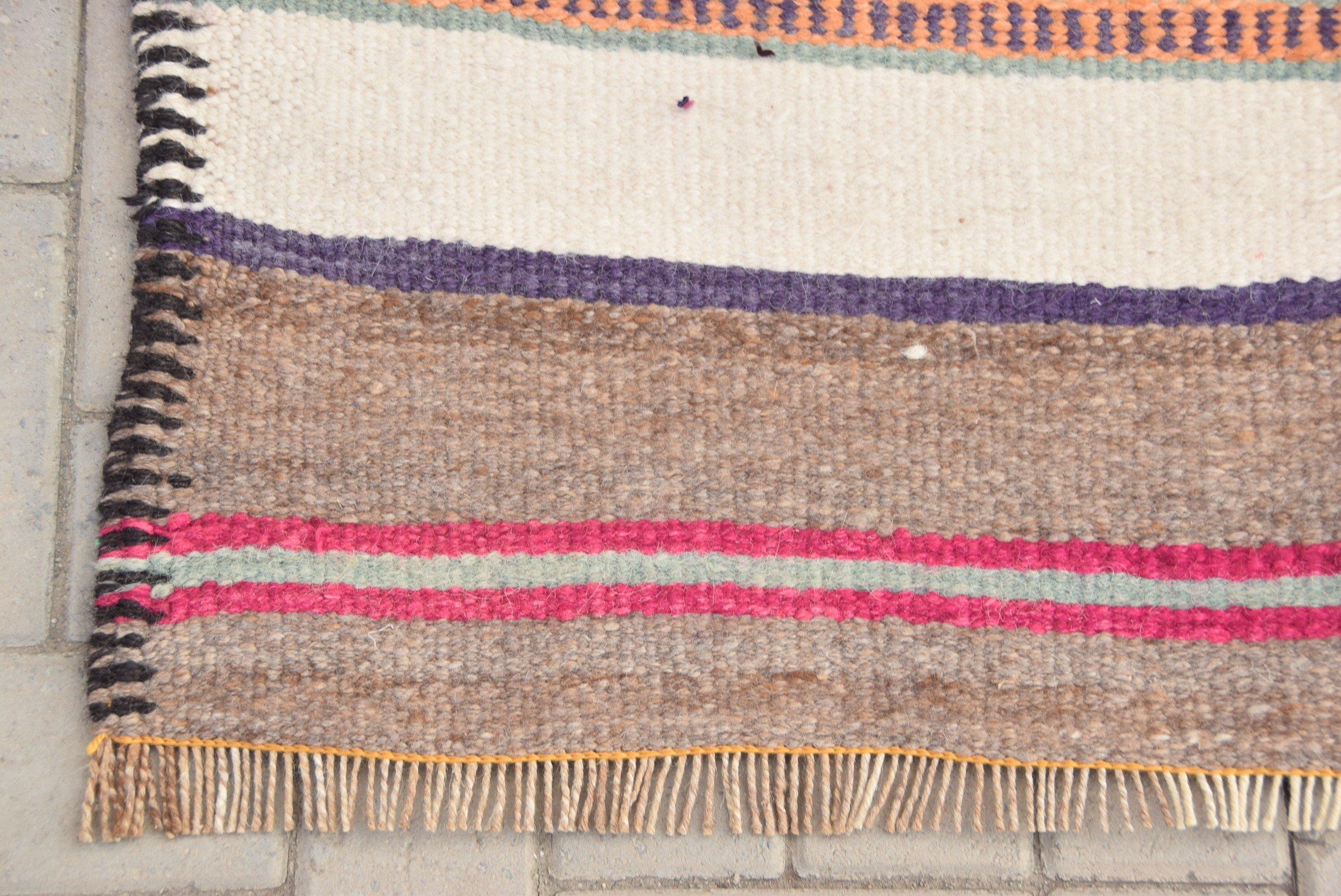 Pale Rug, Turkish Rugs, Kitchen Rug, Oriental Rugs, Stair Rug, Vintage Rug, Beige Oriental Rugs, Bedroom Rugs, 2.9x15.7 ft Runner Rug