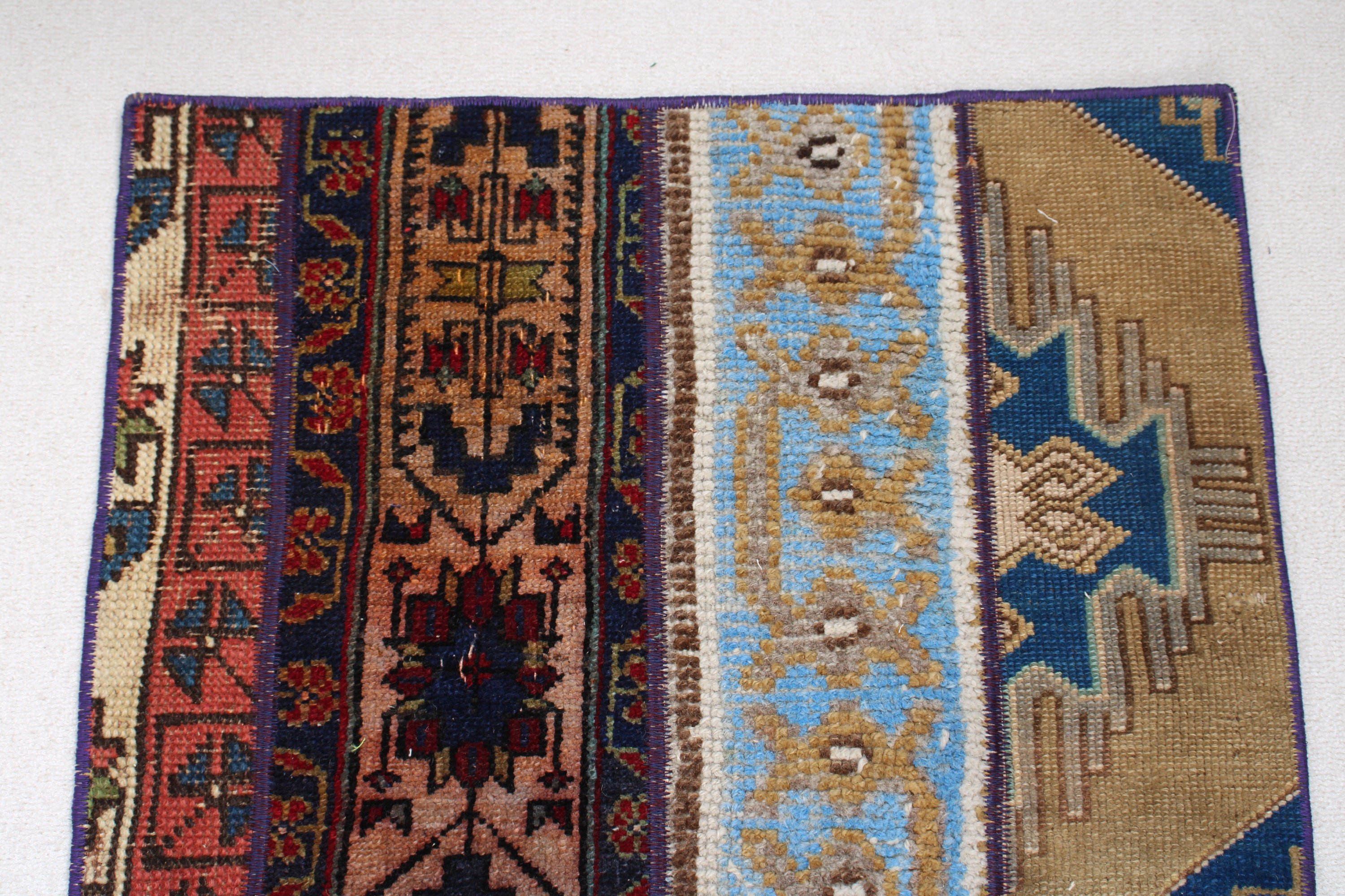 Turkish Rugs, Nursery Rug, 2.2x3.1 ft Small Rug, Blue Floor Rug, Door Mat Rugs, Home Decor Rugs, Ethnic Rug, Vintage Rug, Moroccan Rugs