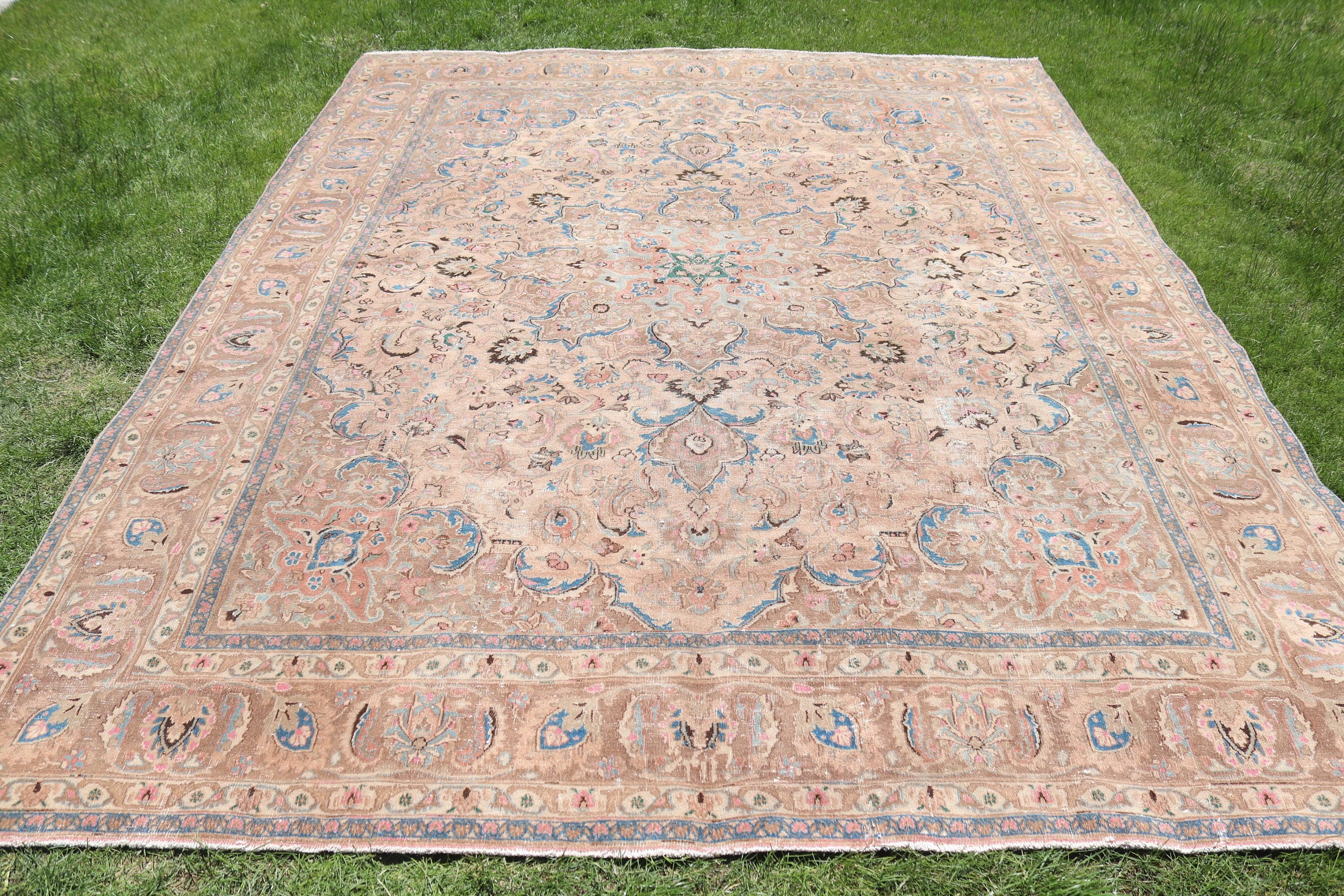 Vintage Dekor Halı, Salon Halıları, Lüks Halılar, Salon Halıları, Kahverengi Modern Halı, Yün Halı, 9.1x12.1 ft Büyük Boy Halı, Vintage Halılar, Türk Halıları