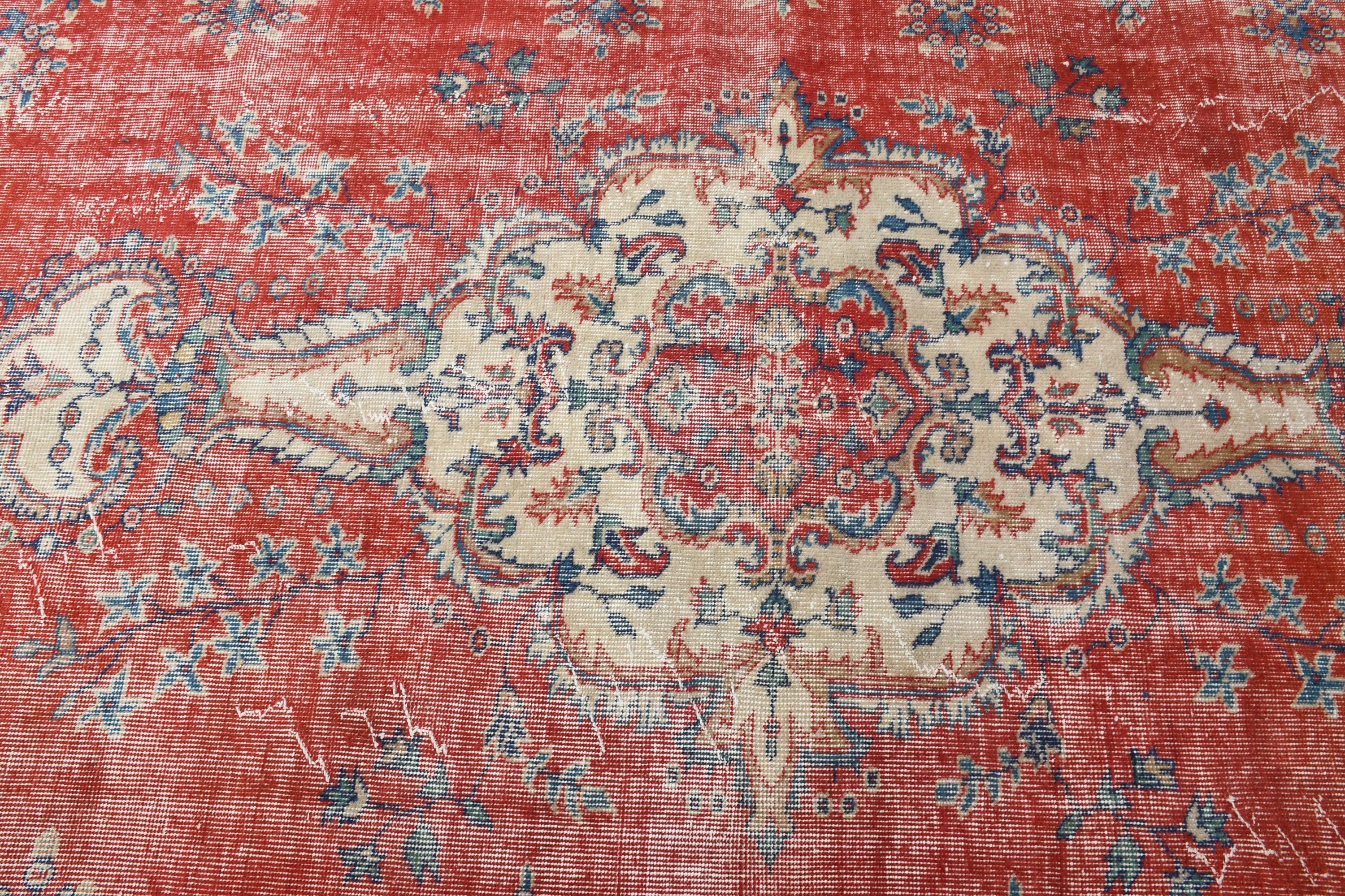 Red Moroccan Rugs, Turkish Rugs, Rugs for Salon, Living Room Rug, Vintage Rugs, Home Decor Rug, 5.8x9.1 ft Large Rugs, Old Rug, Bedroom Rug