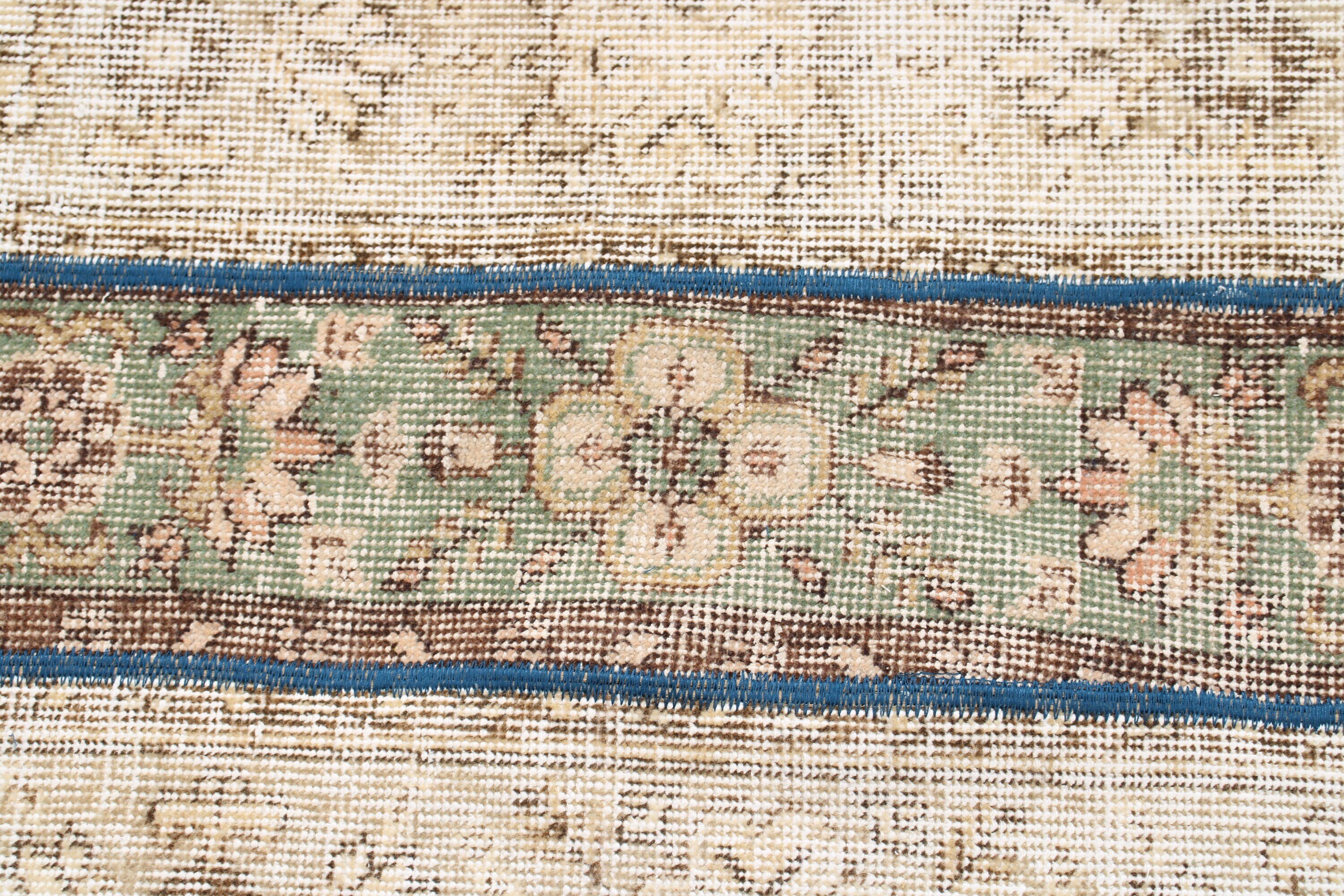 Türk Halıları, Bohem Halısı, 1.8x4.3 ft Küçük Halı, Vintage Halılar, Banyo Halısı, Banyo Halısı, Ev Dekor Halıları, Bej Anadolu Halısı, Oushak Halısı