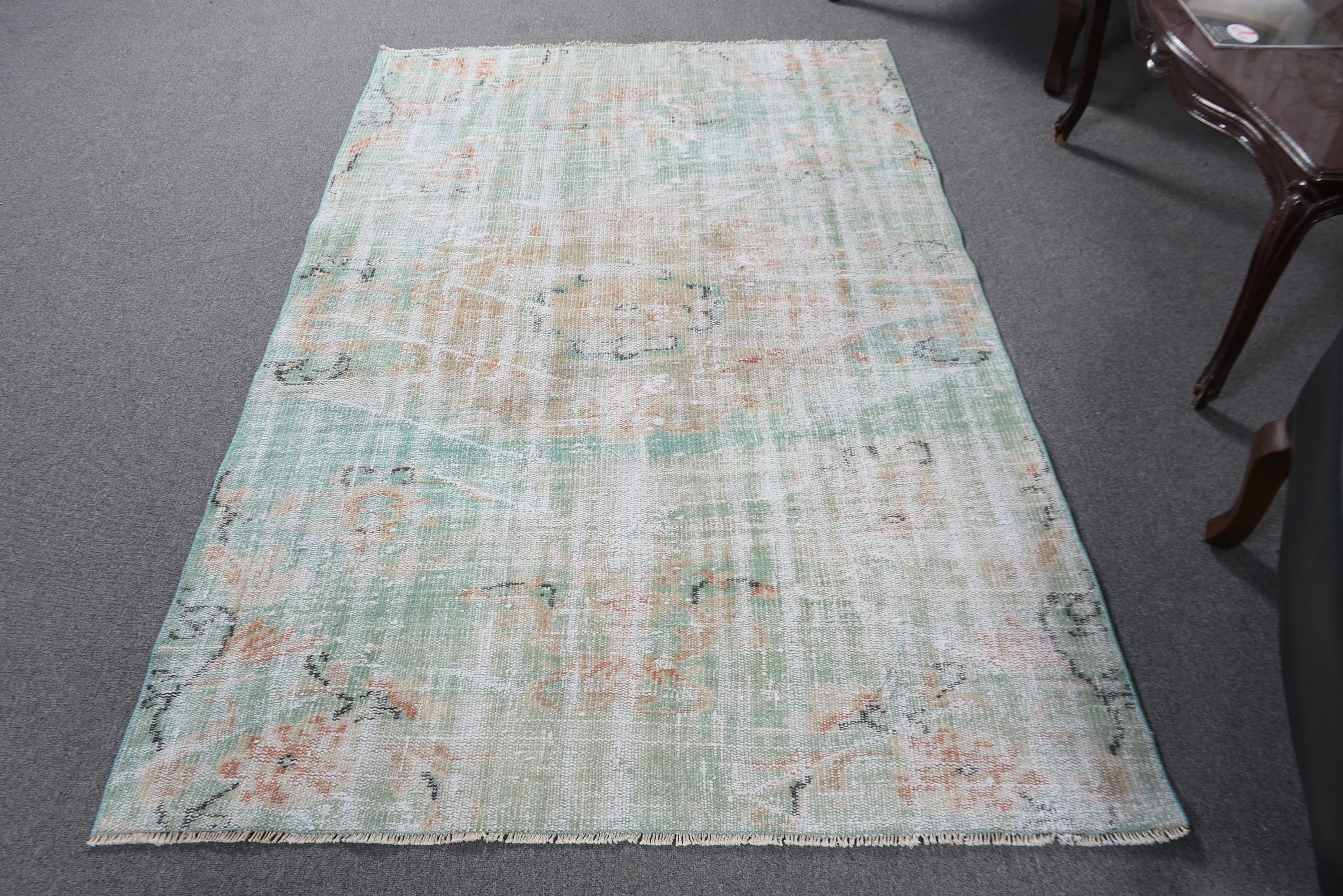 Indoor Rugs, 4.3x6.5 ft Area Rugs, Vintage Rugs, Floor Rugs, Traditional Rugs, Green Antique Rugs, Modern Rugs, Turkish Rugs, Anatolian Rug