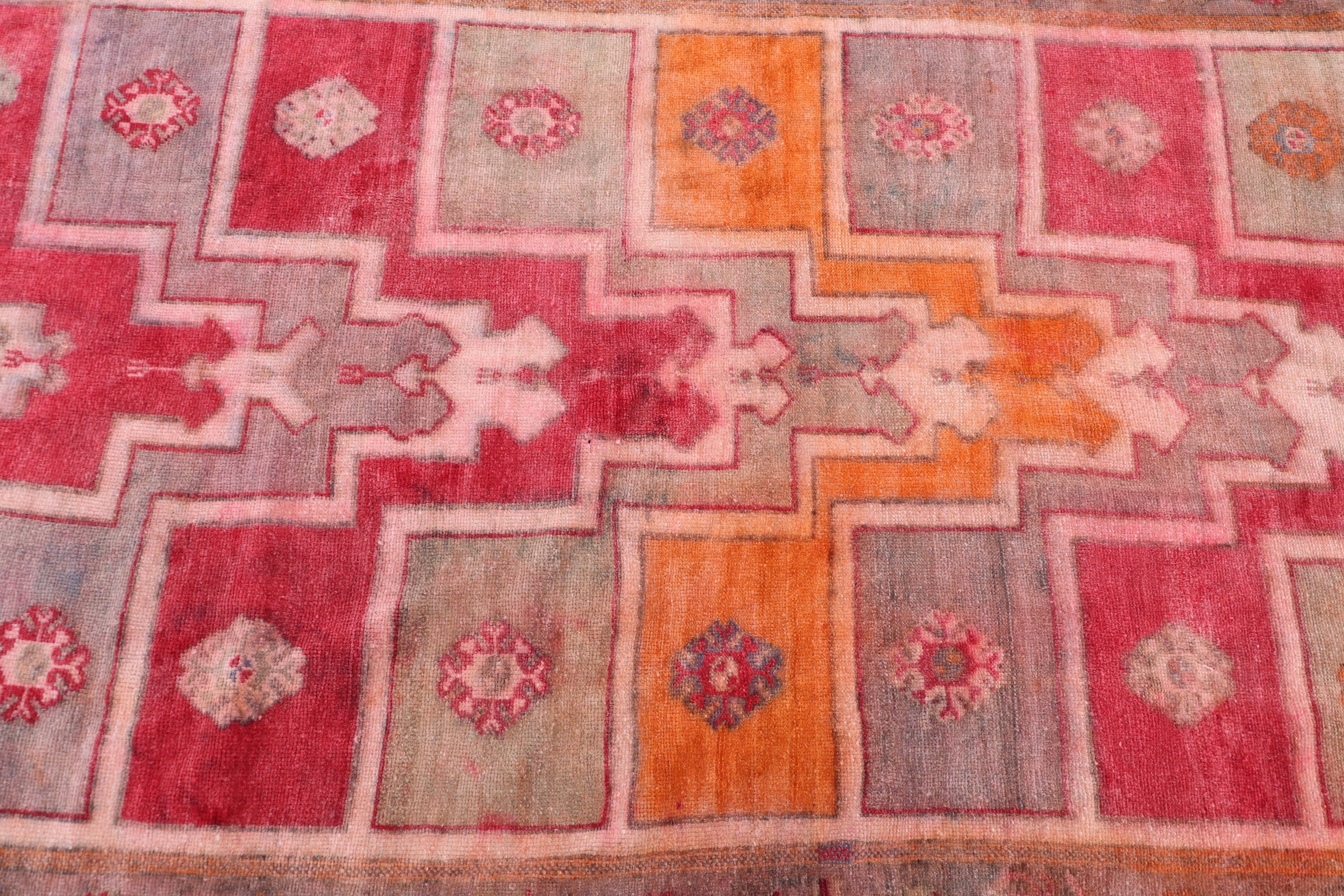 Oriental Rug, Vintage Rugs, 4.4x7 ft Area Rug, Floor Rug, Rugs for Living Room, Bedroom Rug, Turkish Rugs, Red Antique Rugs