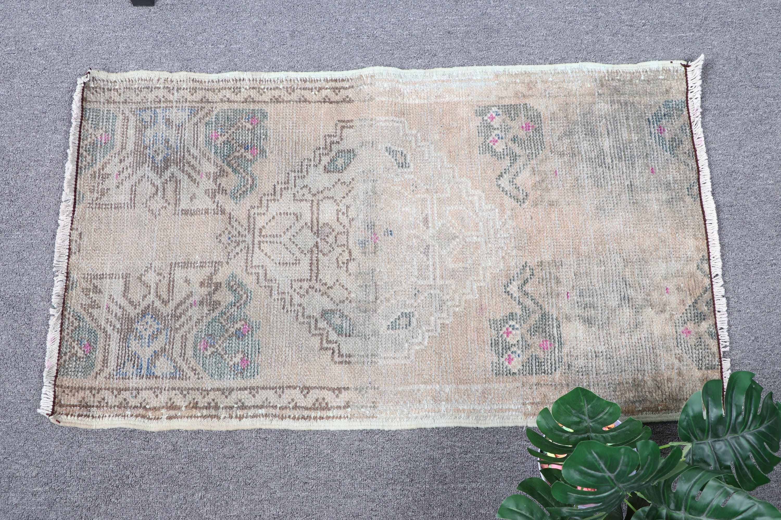 Vintage Halılar, Turuncu Fas Halısı, Duvara Asılı Halılar, Yatak Odası Halısı, Türk Halısı, El Yapımı Halı, Yer Halısı, 1.7x2.8 ft Küçük Halı, Oushak Halısı