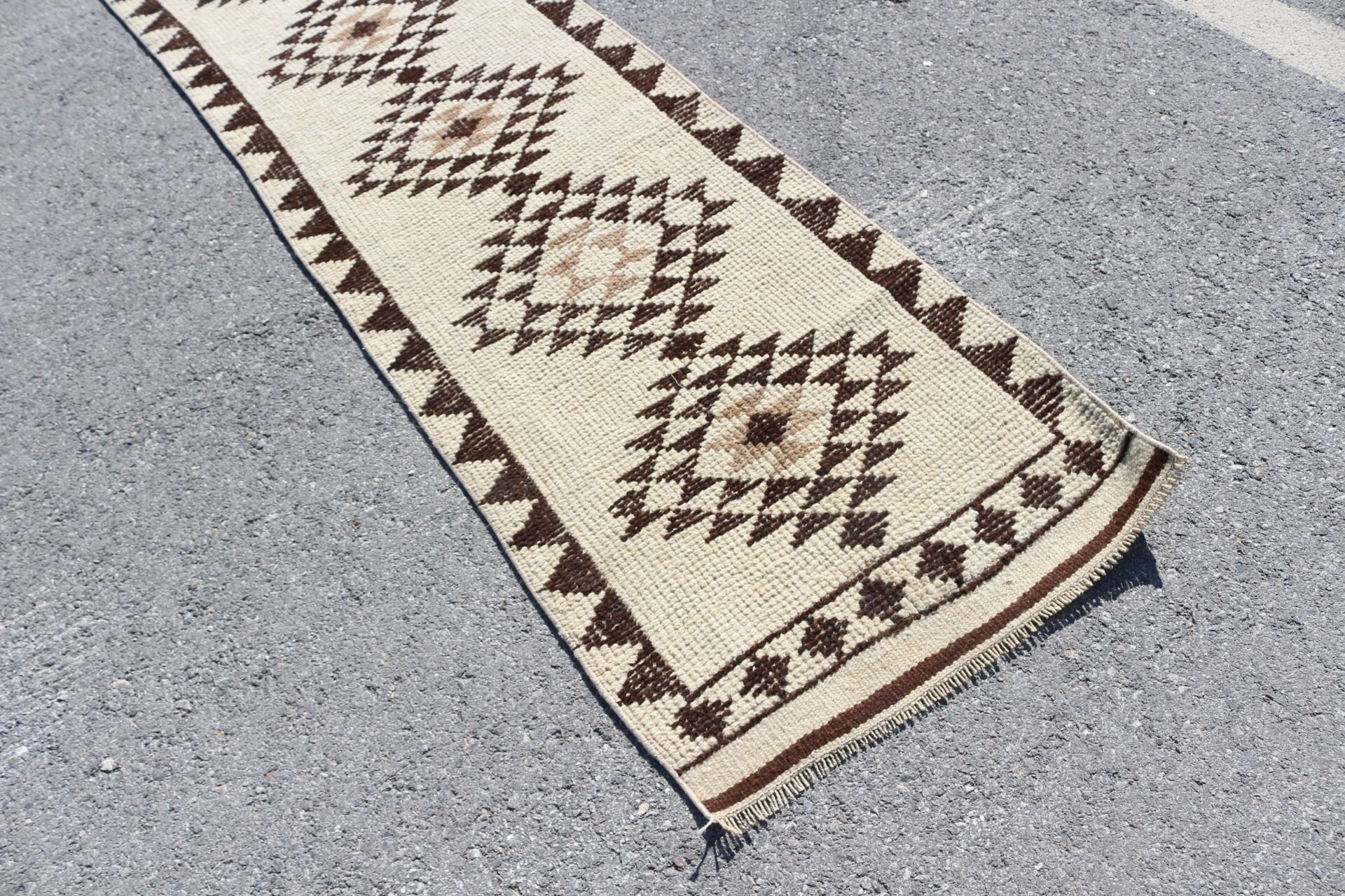 Kitchen Rugs, Stair Rug, 2.4x11.1 ft Runner Rug, Rugs for Runner, Turkish Rugs, Beige Antique Rugs, Vintage Rugs, Cool Rug