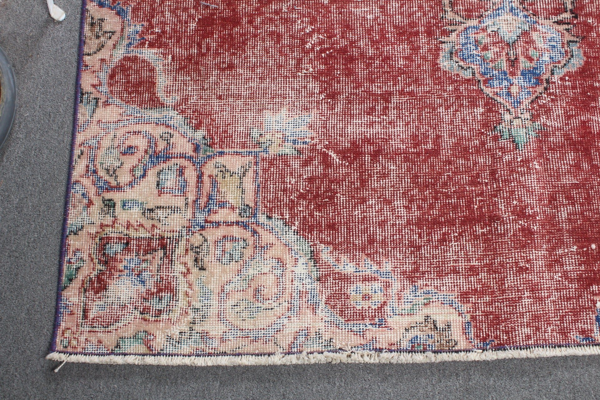 5x8.4 ft Büyük Halı, Bohem Halılar, Ev Dekorasyonu Halısı, Türk Halısı, Kırmızı Yün Halısı, Fas Halısı, Yatak Odası Halısı, Vintage Halı, Oturma Odası Halısı