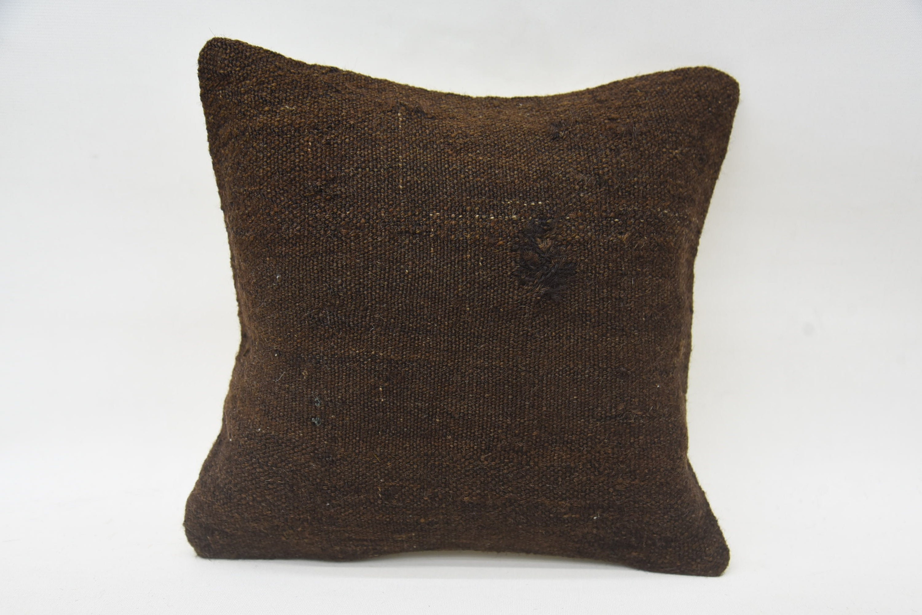 12"x12" Brown Cushion, Kilim Pillow, Turkish Pillow, Boho Pillow, Shabby Chic Pillow Sham, Vintage Kilim Pillow Pillow Cover