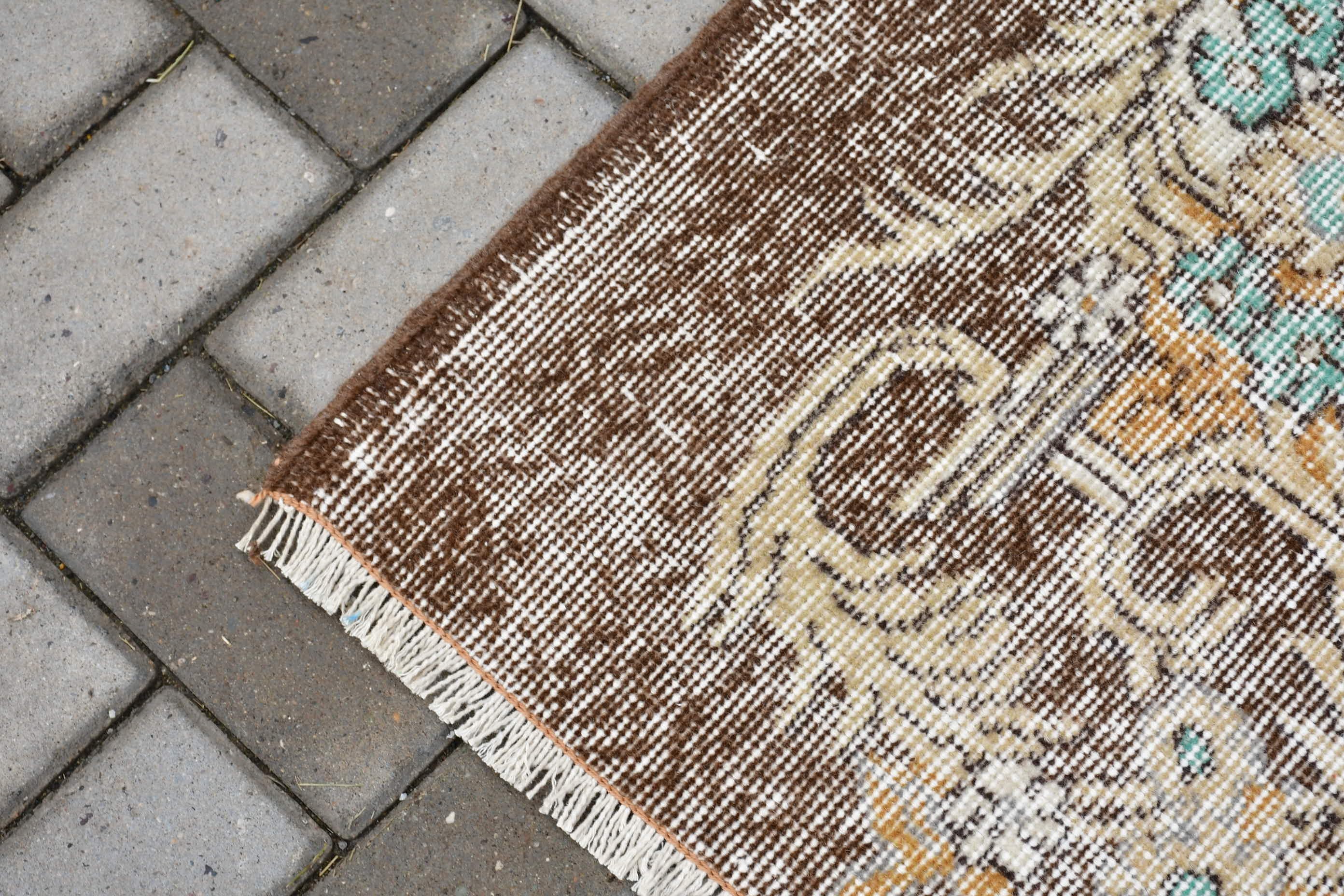 Home Decor Rug, Brown  5.7x9 ft Large Rug, Bedroom Rug, Turkish Rugs, Retro Rug, Vintage Rugs, Salon Rug