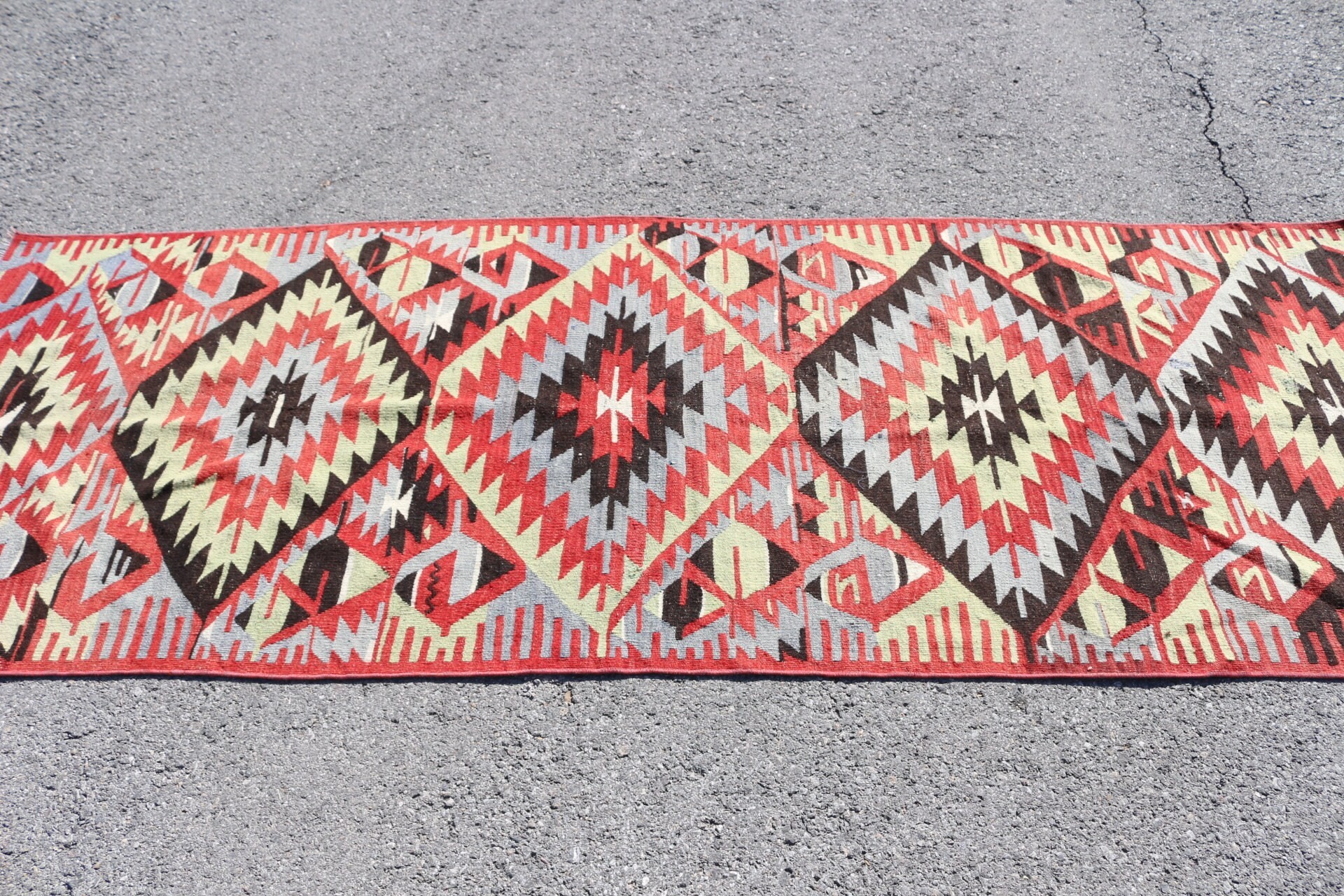 Mutfak Halısı, Türk Halısı, Sanat Halısı, Vintage Halı, 3,2x8,7 ft Runner Halıları, Koridor Halıları, Kırmızı Oryantal Halılar, Oushak Halıları, Kilim