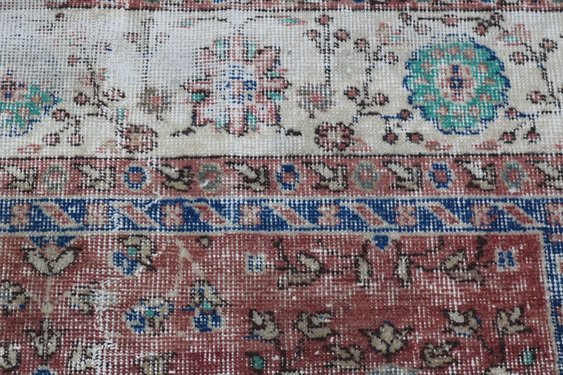 Mutfak Halıları, El Yapımı Halılar, Türk Halıları, Vintage Halı, Küçük Alan Halıları, 1.6x3.2 ft Küçük Halılar, Kırmızı Boho Halı, Oushak Halıları, Kapı Paspası Halıları