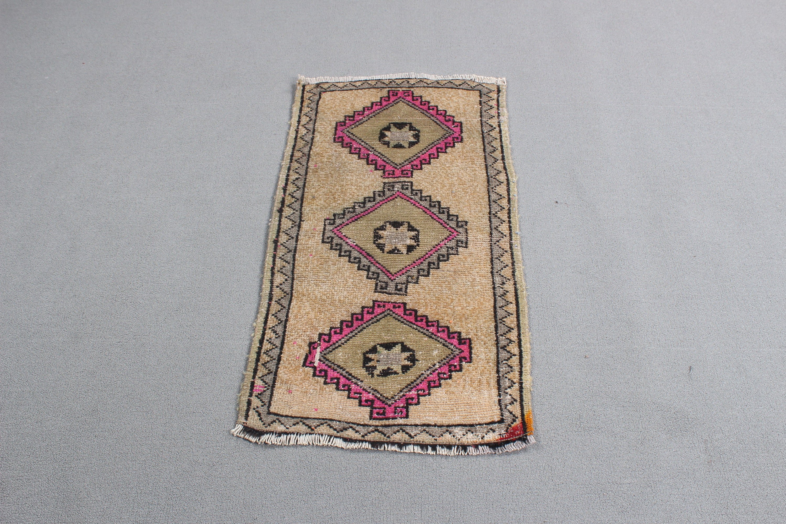 Bronze Handwoven Rug, Small Vintage Rugs, 1.7x3.1 ft Small Rugs, Vintage Rugs, Boho Rug, Bedroom Rugs, Turkish Rugs, Home Decor Rug