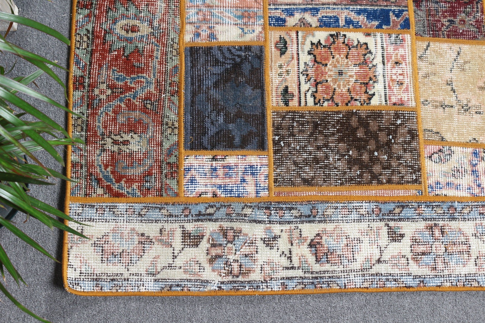 Antre Halı, 98x237 cm Oturma odası Halı, Antre Halı, Yer Halı, Nostaljik Halı, Kırmızı Serin Halı, Antik Halı, Antre Halı