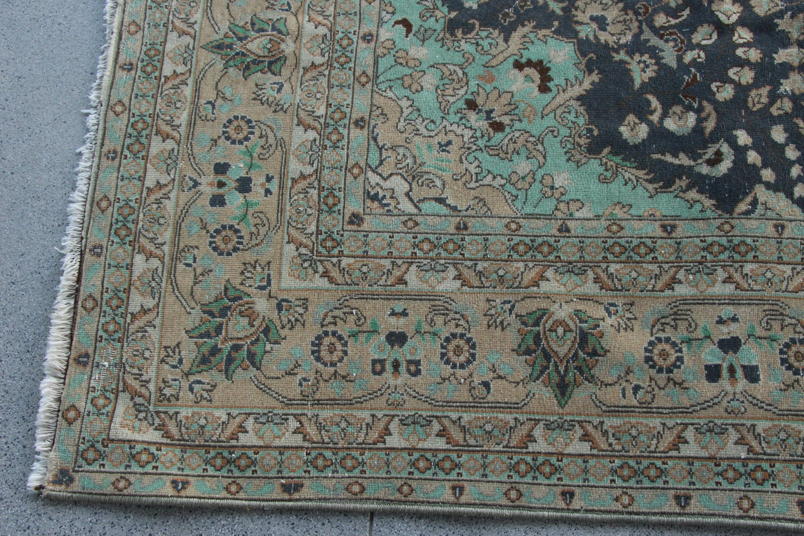 Oushak Halı, Oturma Odası Halısı, 8.2x11.5 ft Büyük Boy Halı, Düz Dokuma Halılar, Türk Halıları, Vintage Halı, Yemek Odası Halısı, Bej Lüks Halı