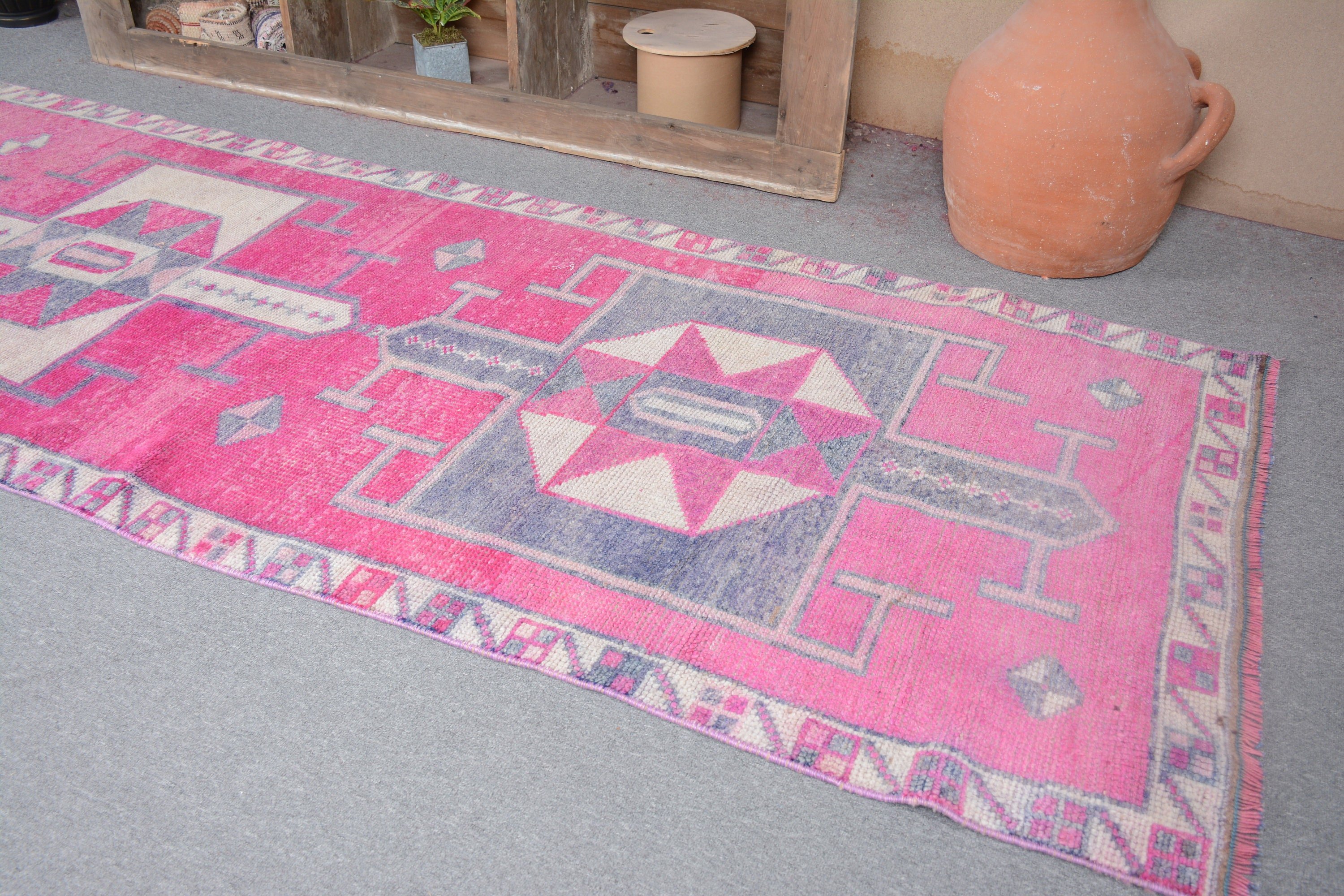 Old Rug, Rugs for Hallway, Home Decor Rug, Nomadic Rug, Corridor Rugs, 3.4x11.6 ft Runner Rug, Turkish Rug, Vintage Rugs, Anatolian Rug