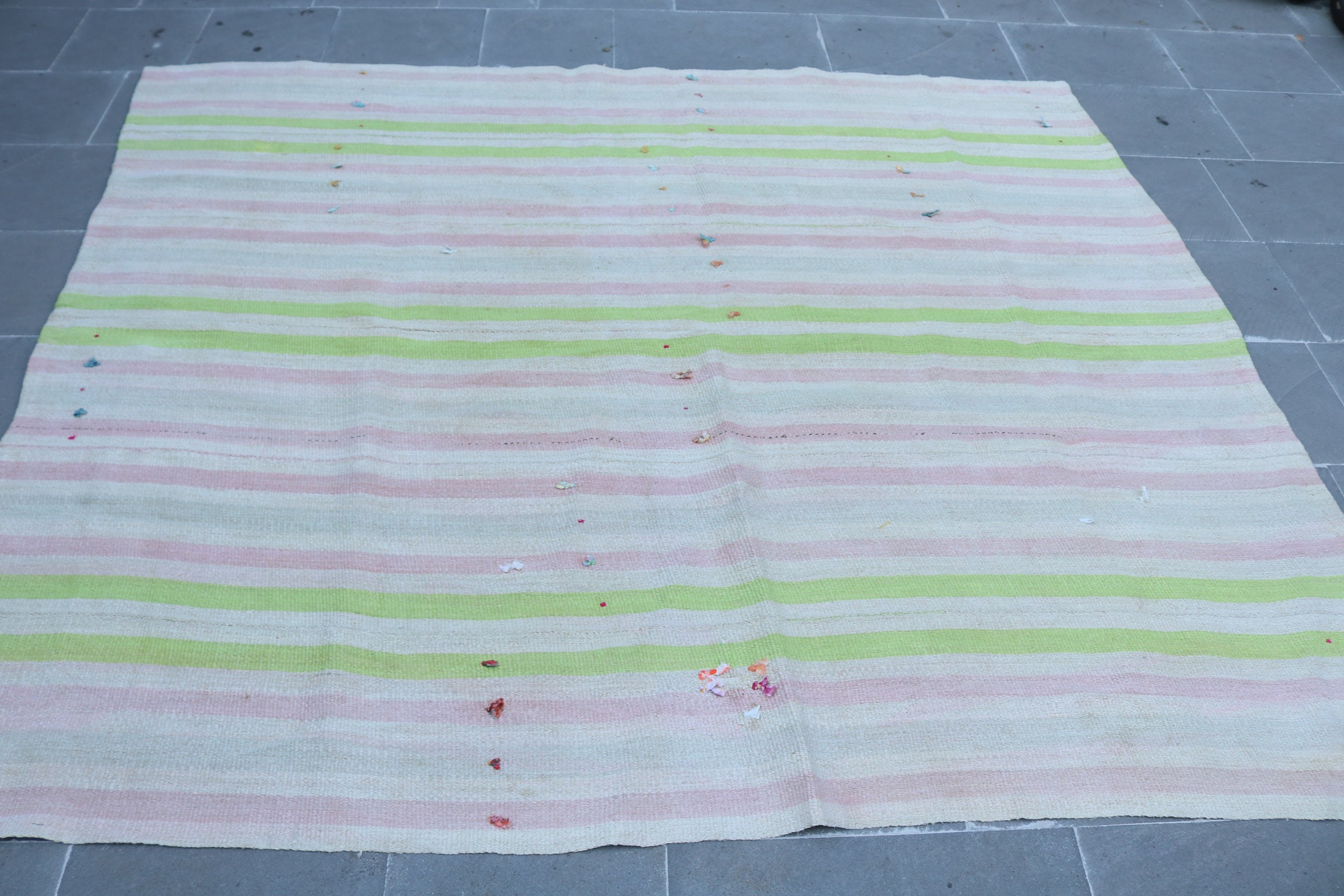 Pale Rug, Oriental Rugs, Salon Rugs, Dining Room Rug, Vintage Rug, Rugs for Living Room, Turkish Rug, 6.1x7 ft Large Rugs, Colorful Rug