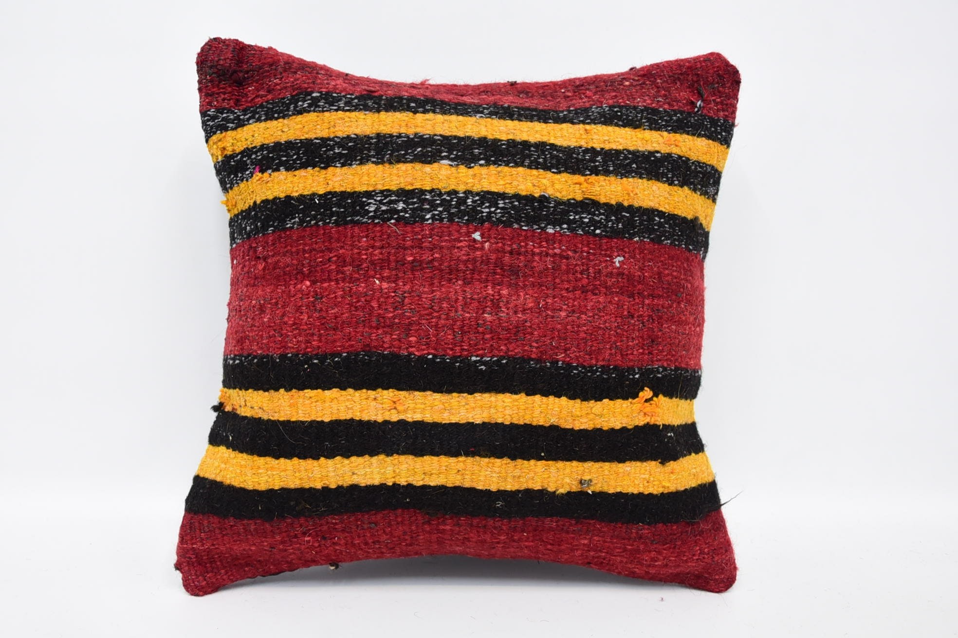 Ethnic Cushion Case, 18"x18" Red Pillow Cover, Cozy Throw Cushion, Decorative Cushion, Antique Pillows, Kilim Pillow, Home Decor Pillow
