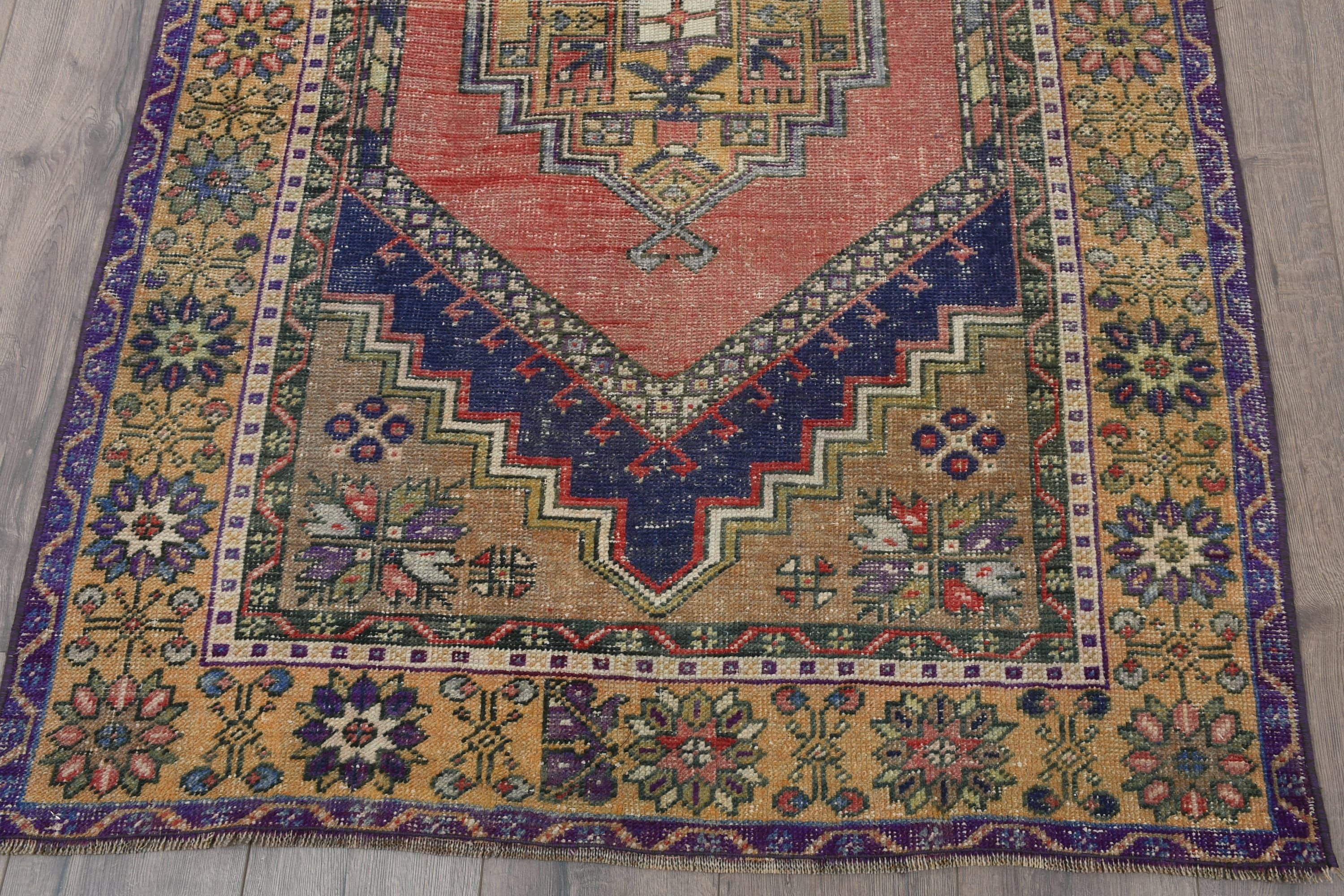 Yatak Odası Halısı, 3.6x6.2 ft Accent Halı, Türkiye Halısı, Çocuk Odası Halıları, Türk Halısı, Vintage Halılar, Mor Yün Halı, Mutfak Halısı, Oushak Halısı