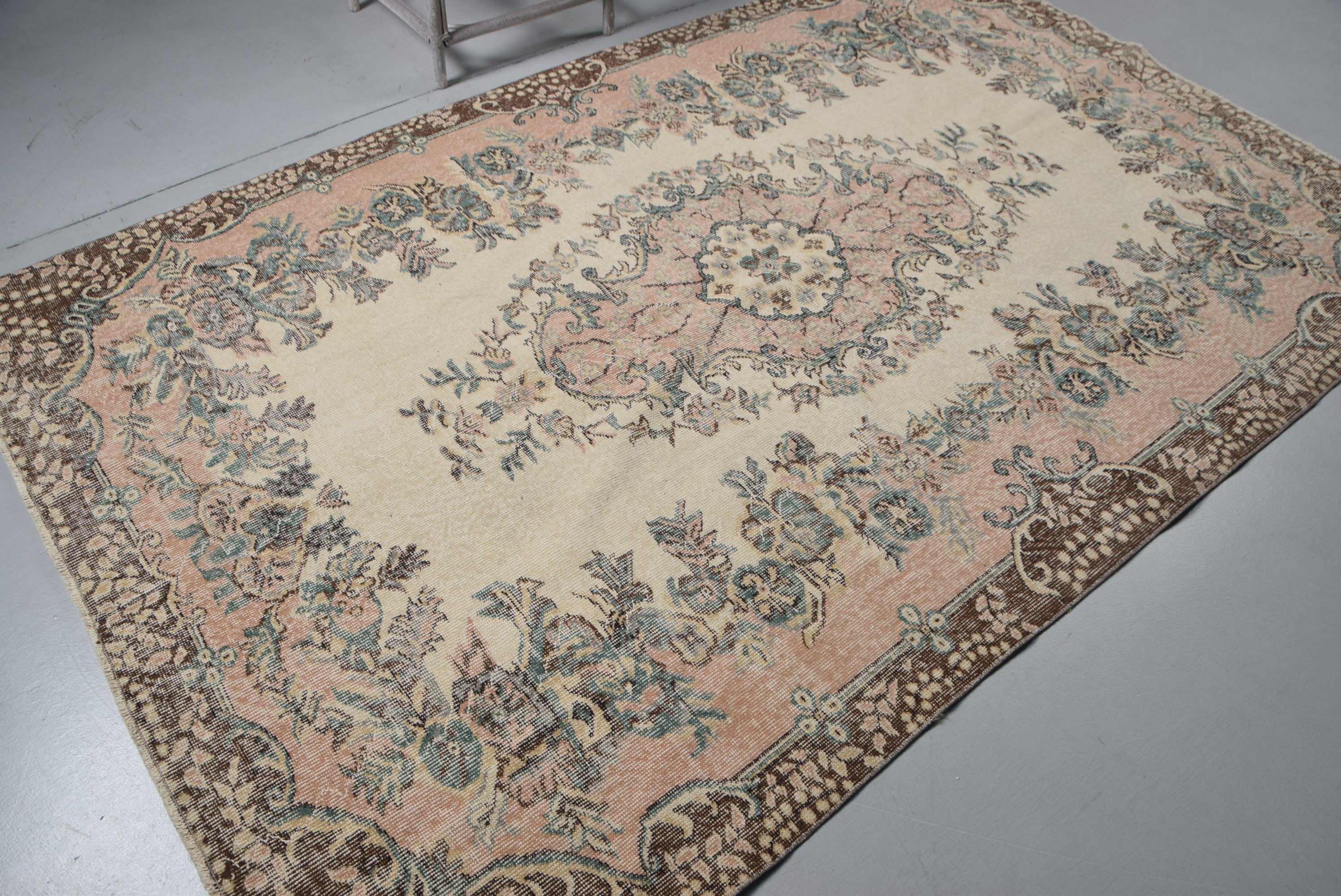 Living Room Rug, Oriental Rug, Beige Anatolian Rugs, 5.6x9.1 ft Large Rug, Dorm Rug, Turkish Rug, Bedroom Rugs, Vintage Rug, Home Decor Rug