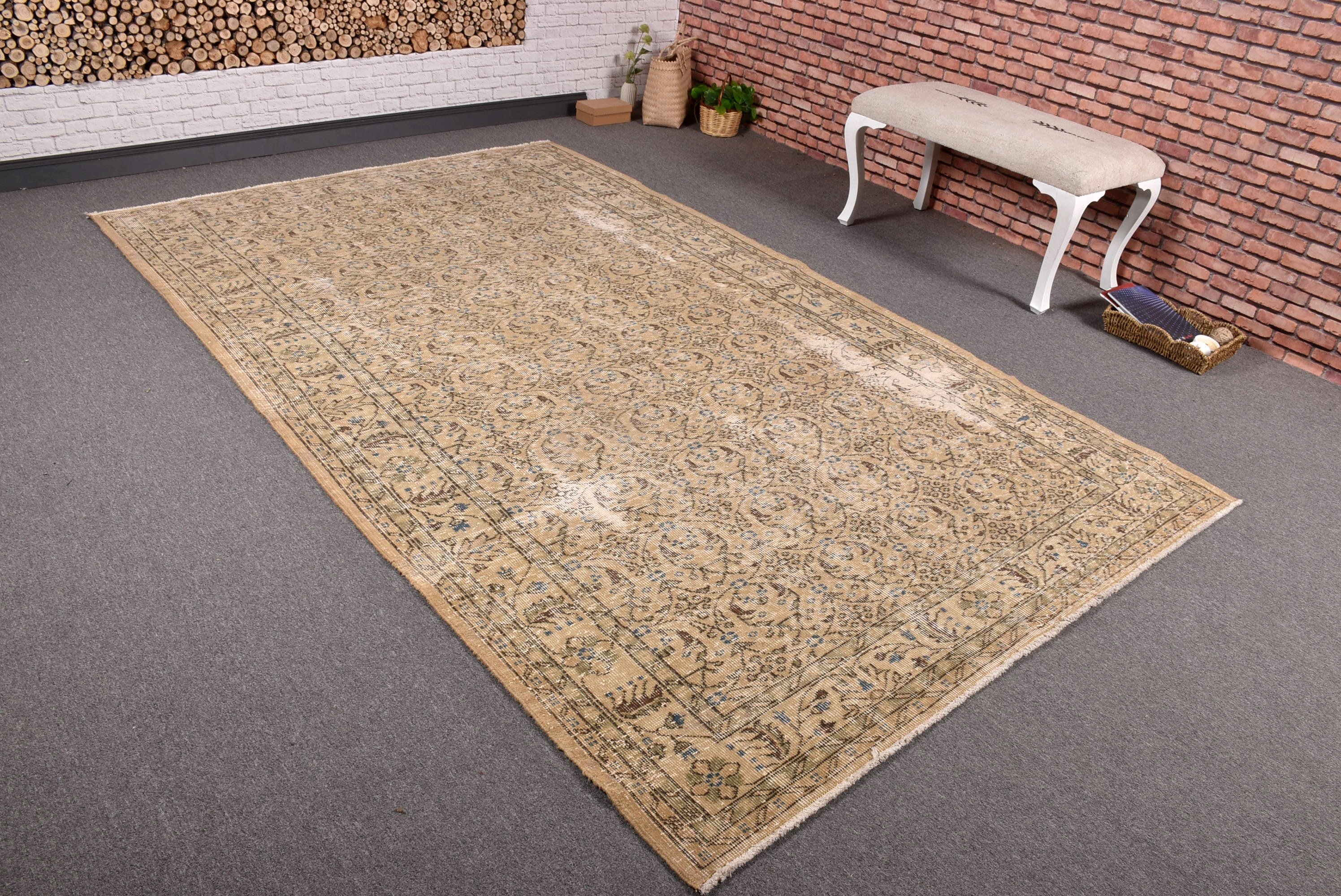 5.6x9.5 ft Large Rugs, Beige Boho Rug, Bedroom Rug, Turkish Rugs, Rugs for Living Room, Flatweave Rug, Large Boho Rug, Vintage Rugs